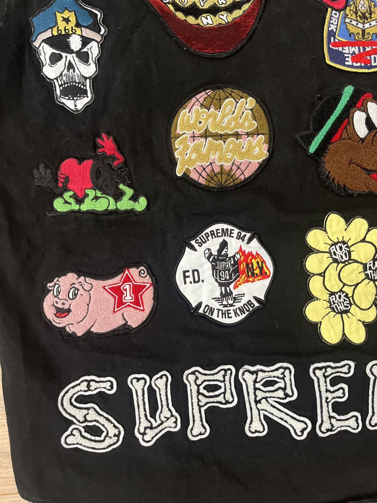 Supreme Supreme Patches Denim Baseball Jersey Size US L / EU 52-54 / 3 - 8 Thumbnail