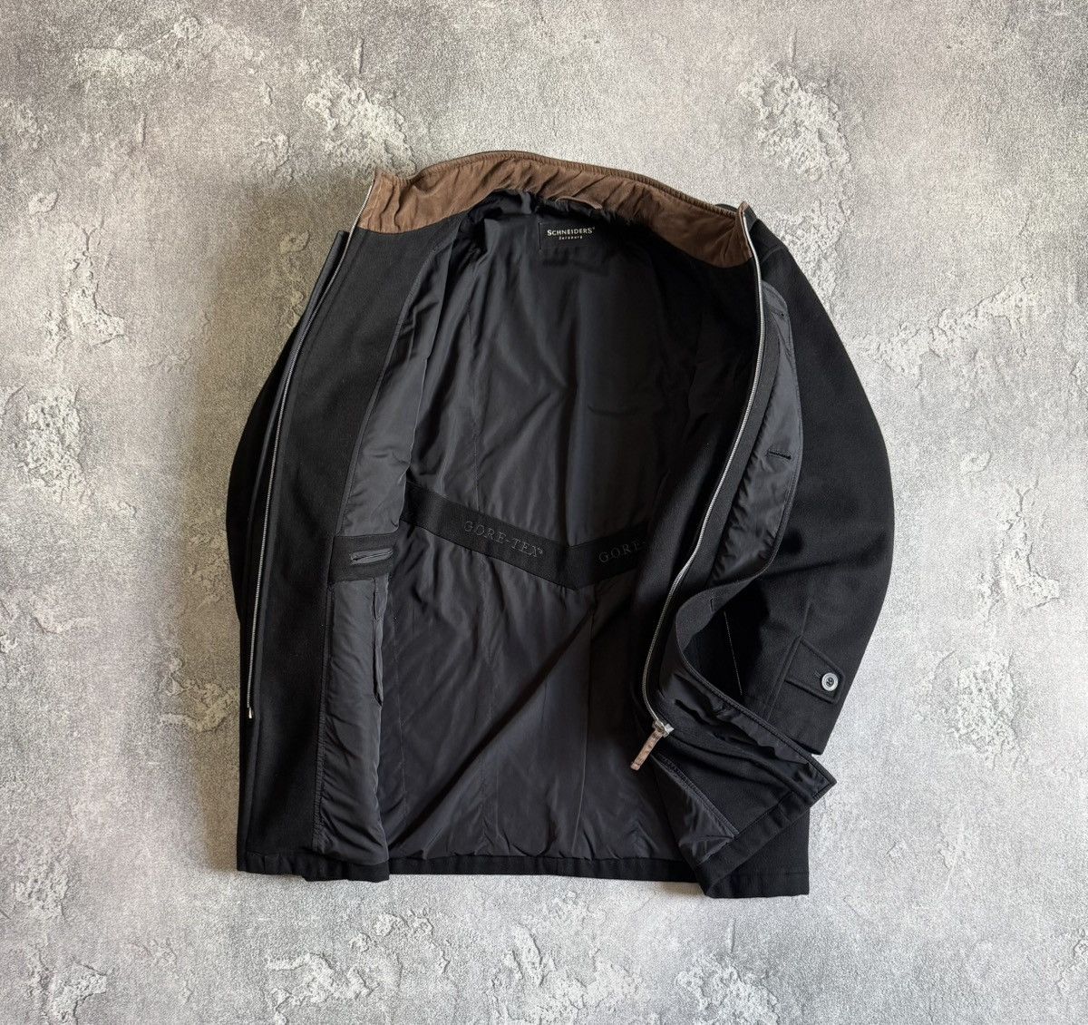 Designer Schneiders Salzburg Gore-Tex zip wool coat jacket long Size US XL / EU 56 / 4 - 6 Thumbnail