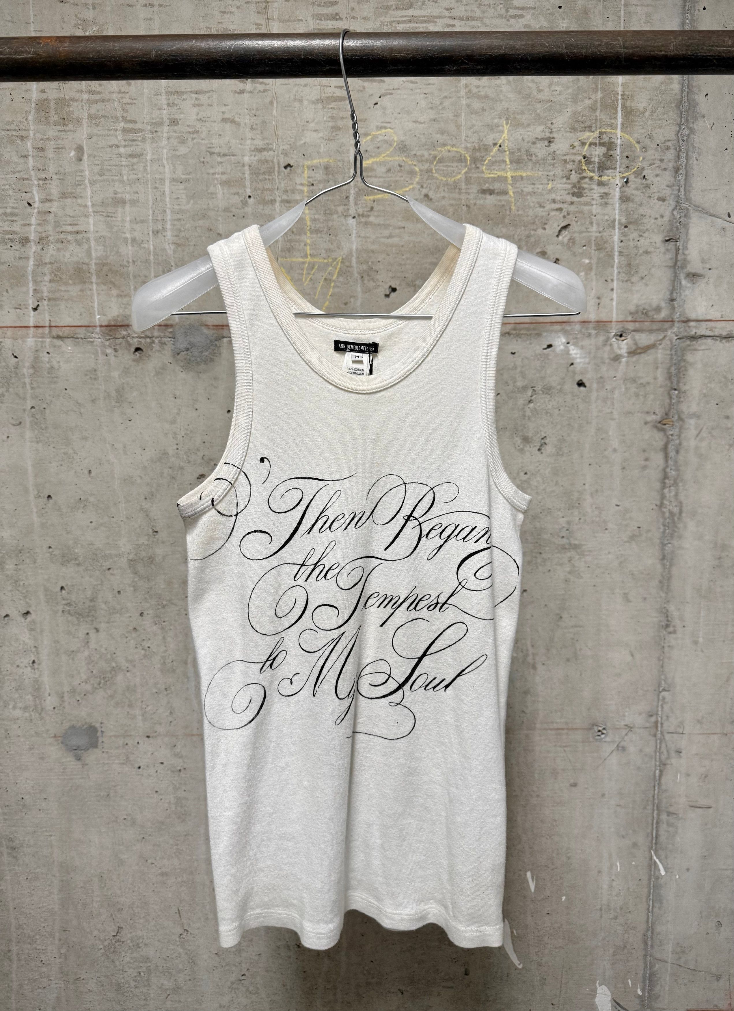 Ann Demeulemeester Ann Demeulemeester SS20 White 'Tempest' Print Tank Top Size M / US 6-8 / IT 42-44 - 1 Thumbnail