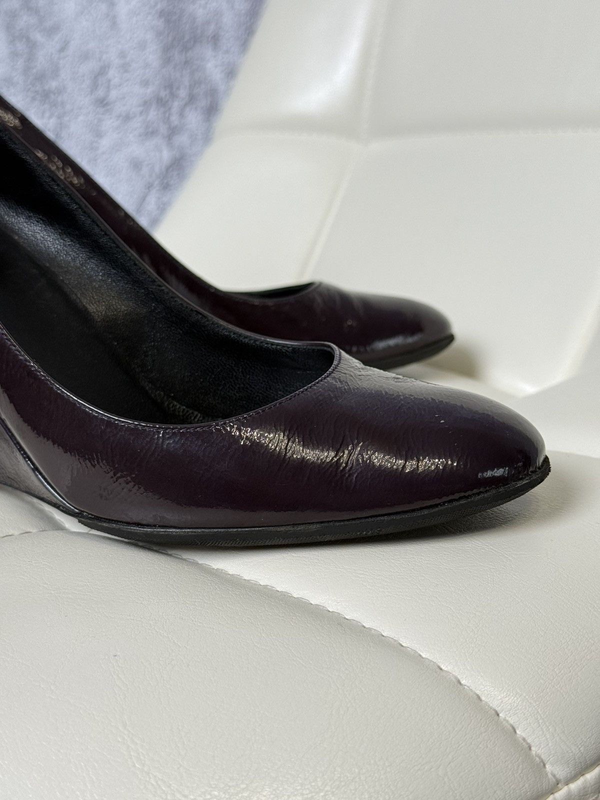 Gucci Gucci Patent Leather Wedge Heels Pumps Purple Shoes sz 36.5 Size US 6.5 / IT 36.5 - 12 Thumbnail