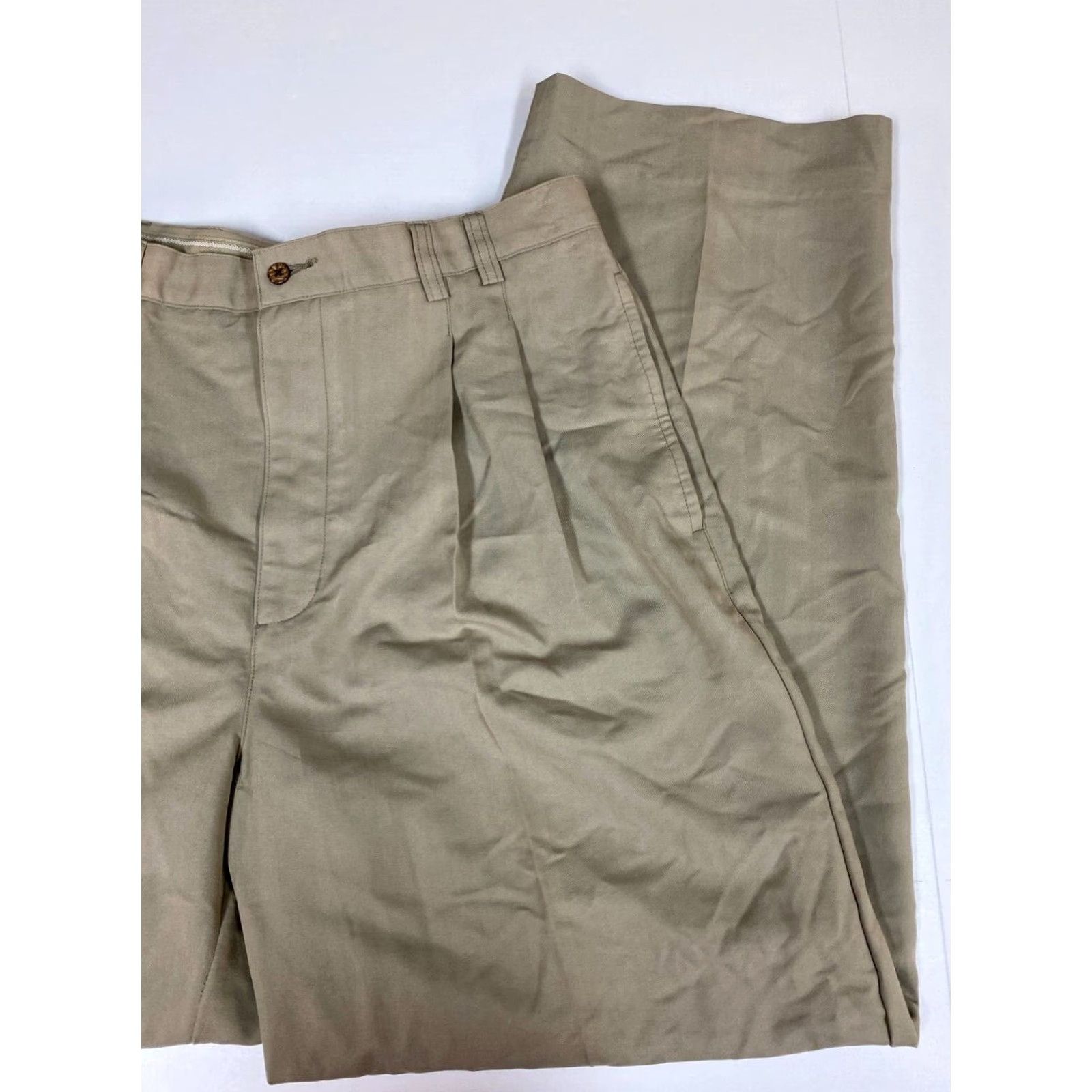 Vintage Hawaiian Tropic Mens Pants Straight Chino 36x34 Beige Tropical Breathable Cotton Flat Front Vintage No Size US 36 / EU 52 - 2 Thumbnail