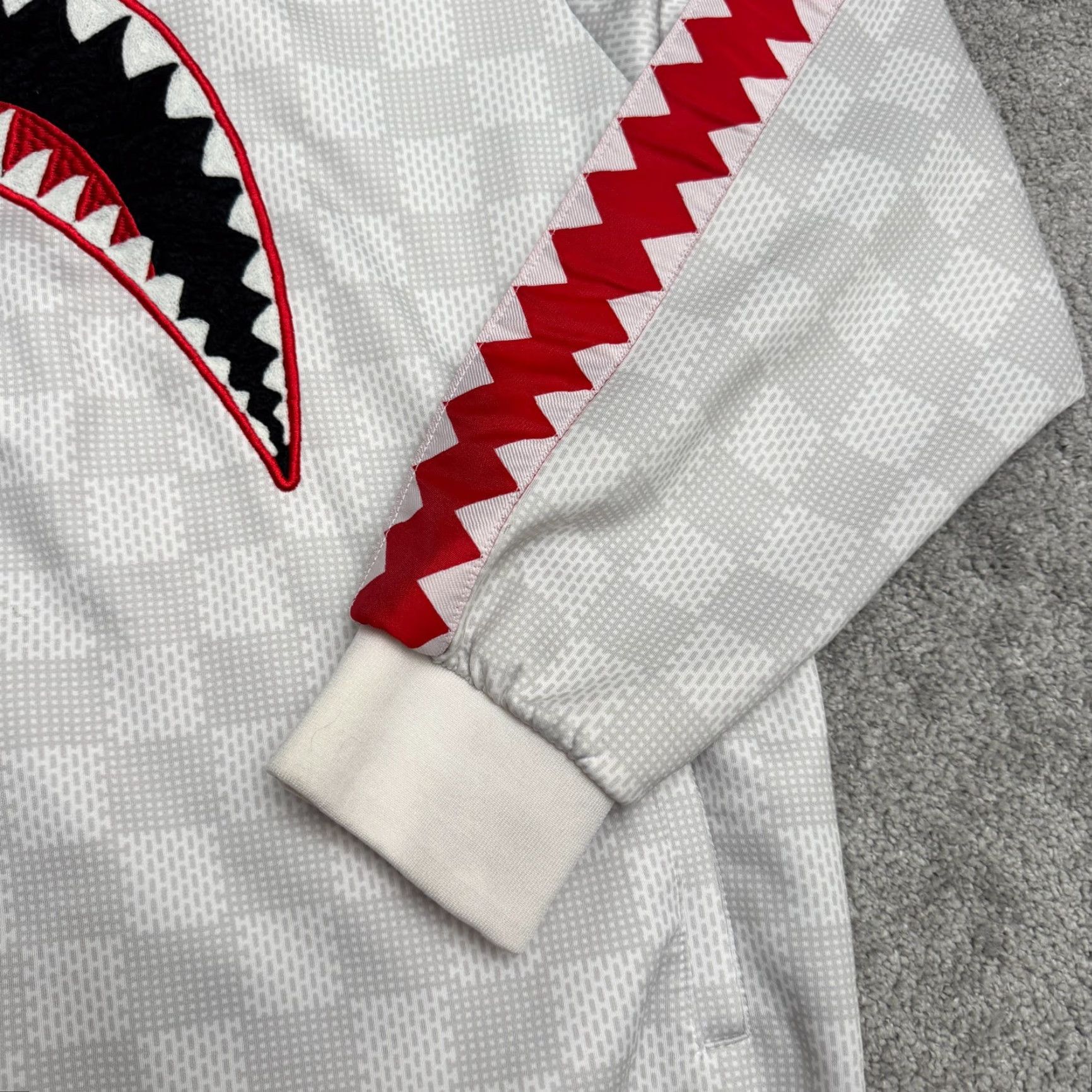 Hudson Hudson Full Zip Track Jacket Mens 3XL White Checkered Outerwear Athletic Sports Athleisure Jacket Mens 3XL White Check Pattern Size US XXL / EU 58 / 5 - 7 Thumbnail