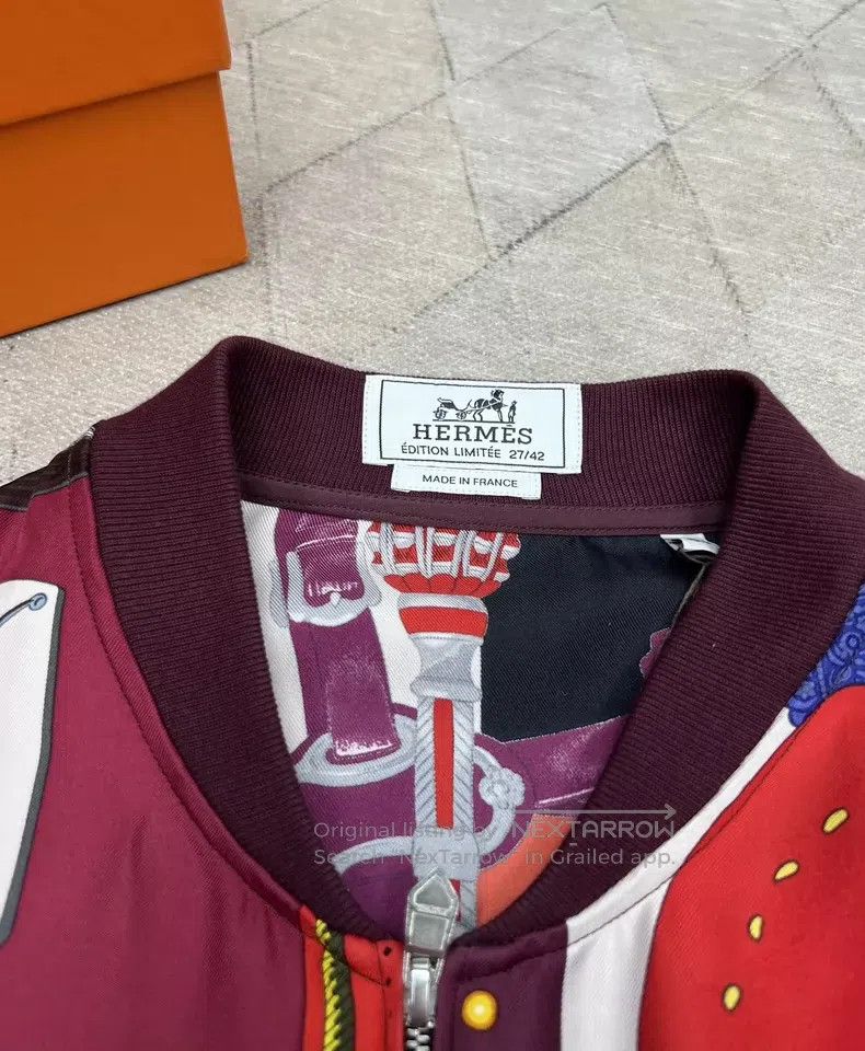 Hermes Hermes Silk Baseball Jacket Size S / US 4 / IT 40 - 3 Thumbnail