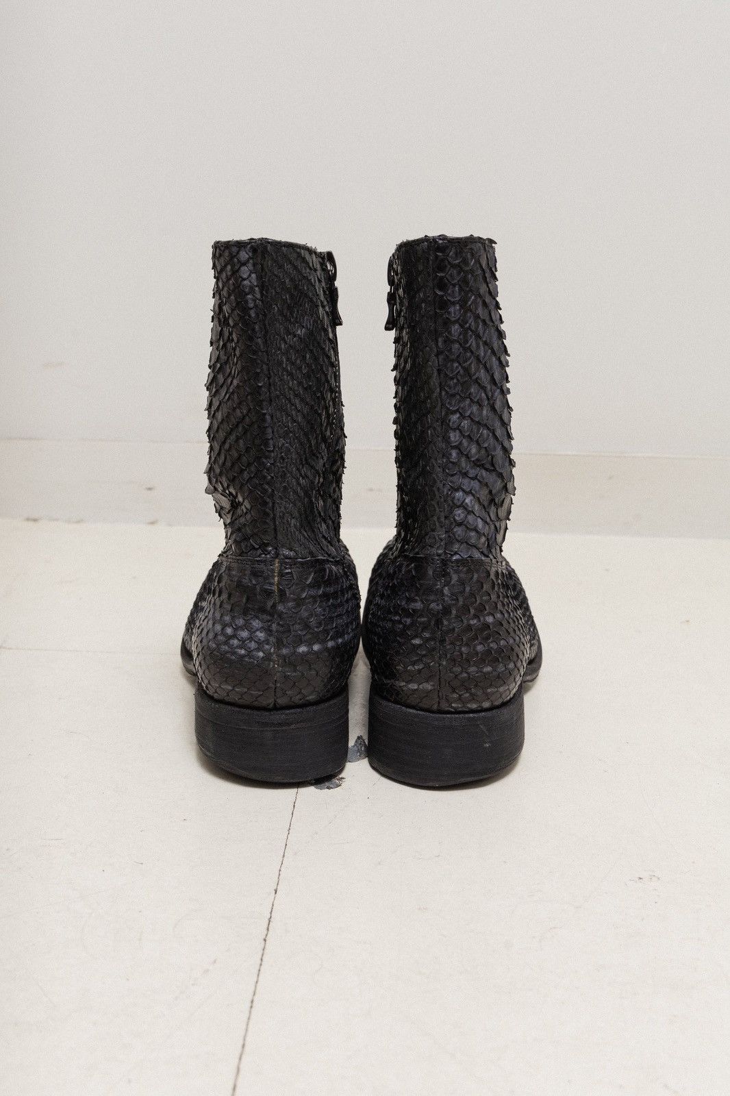 Carpe Diem Full snake skin leather ankle boots Size US 7 / IT 37 - 3 Thumbnail