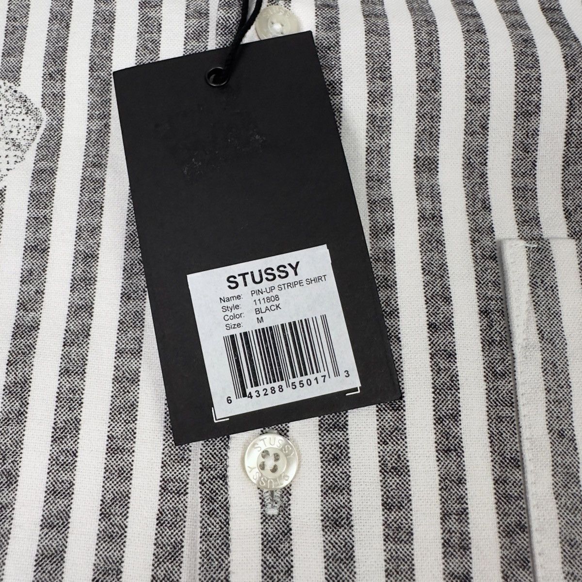 Stussy Stussy Button Down Short Sleeve Pin Up Girl Striped Shirt Size US M / EU 48-50 / 2 - 6 Thumbnail
