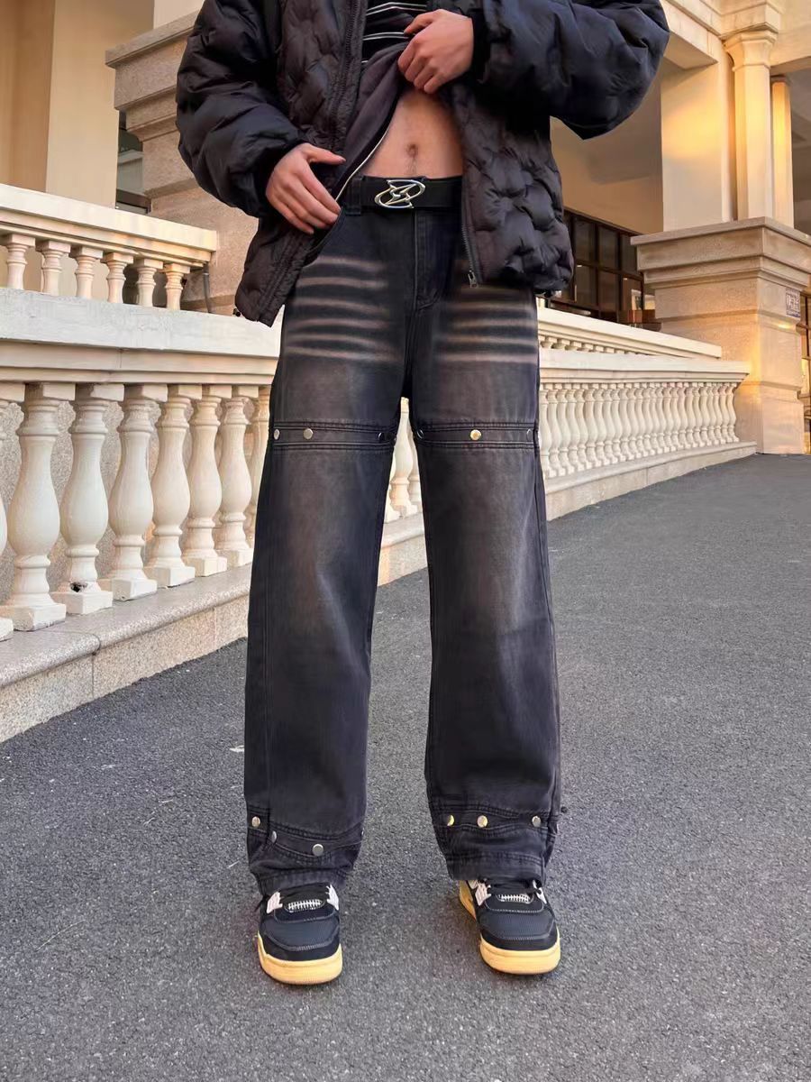 Japanese Brand × Vintage Street punk washed and distressed baggy jeans size 32 Size US 32 / EU 48 - 3 Thumbnail