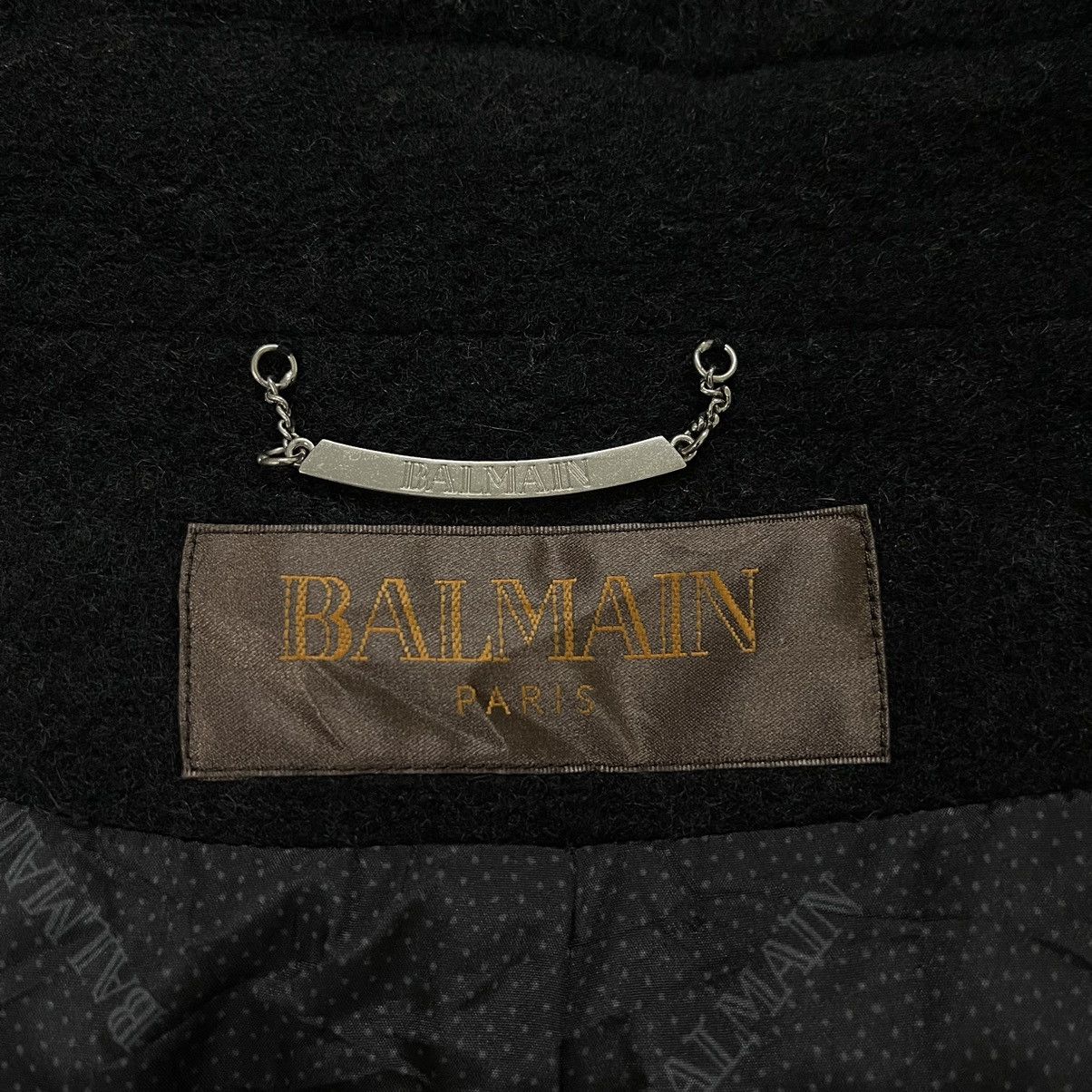 Balmain Vintage Balmain Paris Hoodie Wool Coat Jacket Size US L / EU 52-54 / 3 - 5 Thumbnail