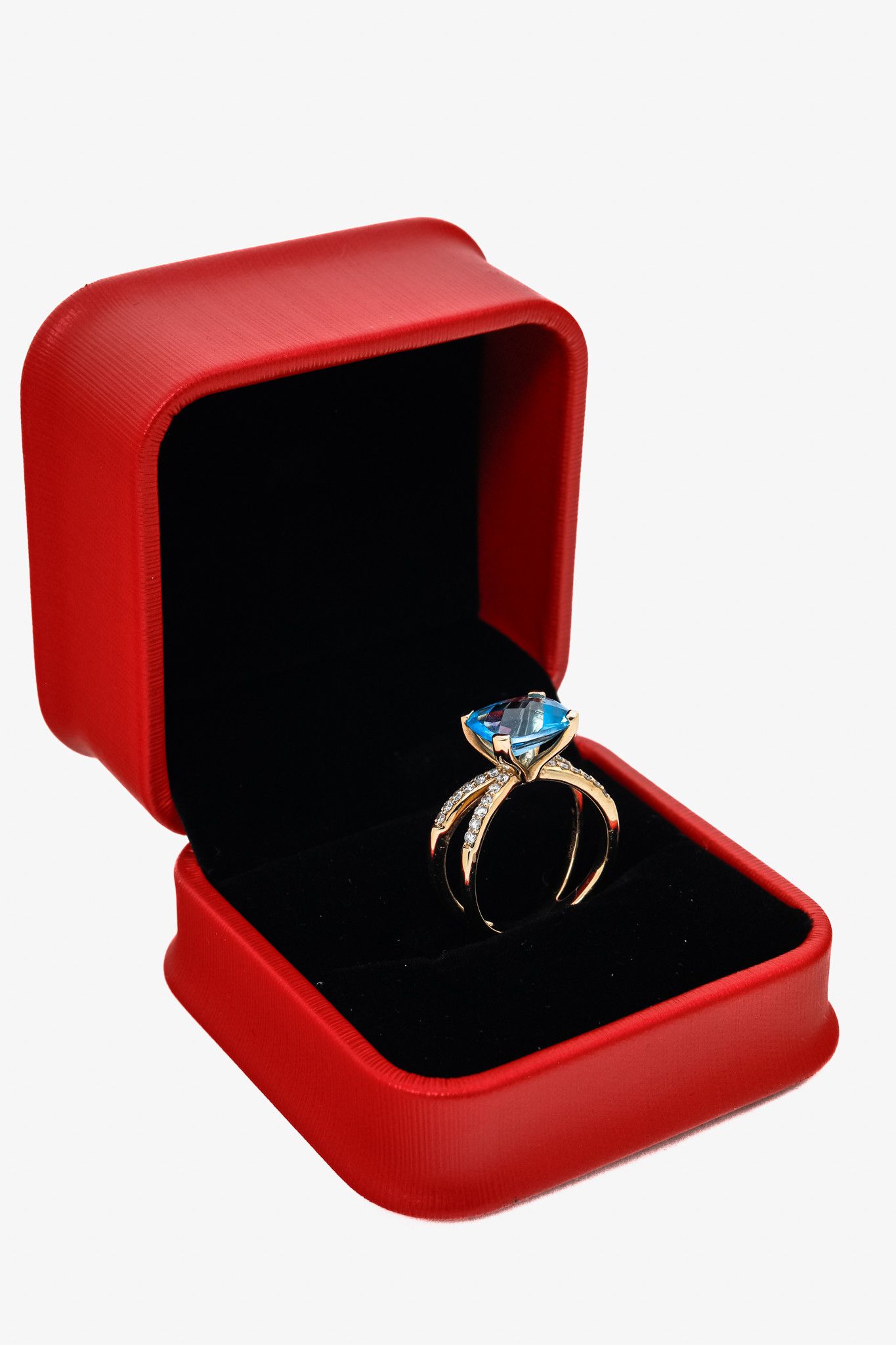 Other 14K Yellow Gold & Blue Topaz Ring Size ONE SIZE - 1 Thumbnail