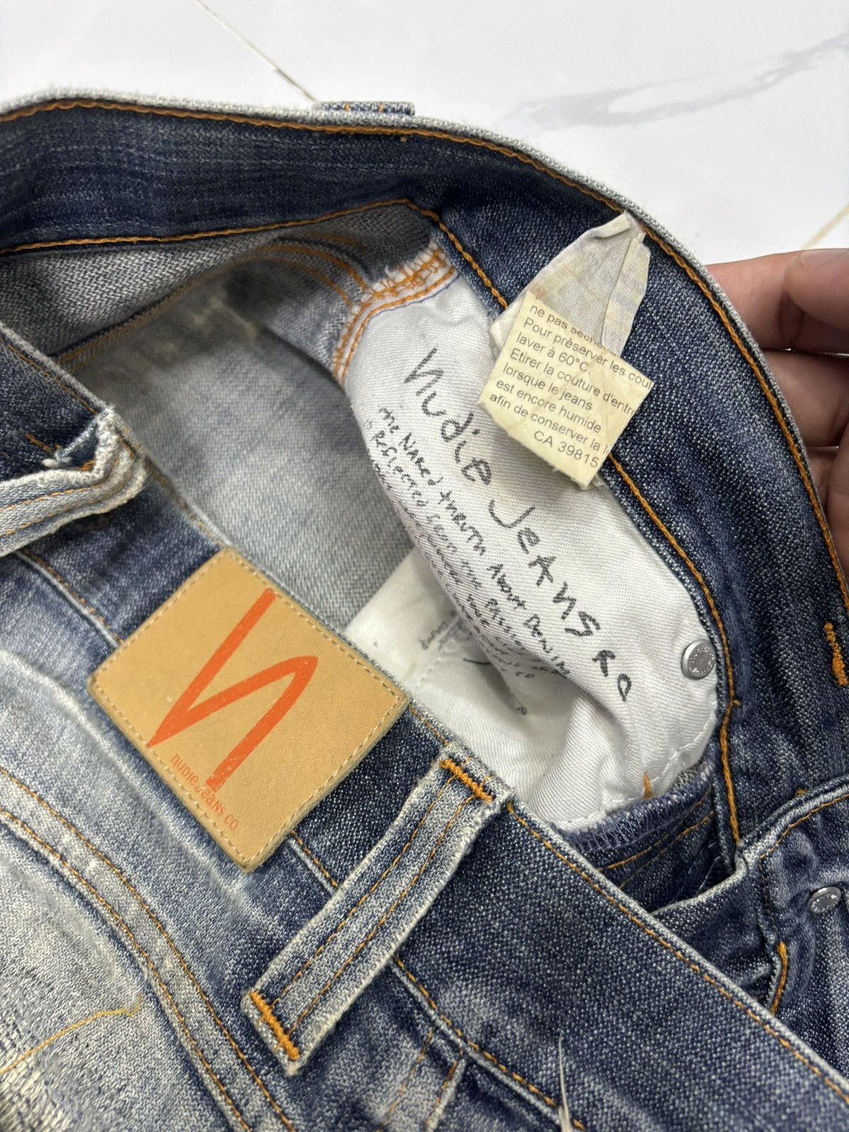Nudie Jeans Nudie Jeans Bootcut Low Slim Jim Distressed Thrashed Denim Size US 30 / EU 46 - 7 Thumbnail