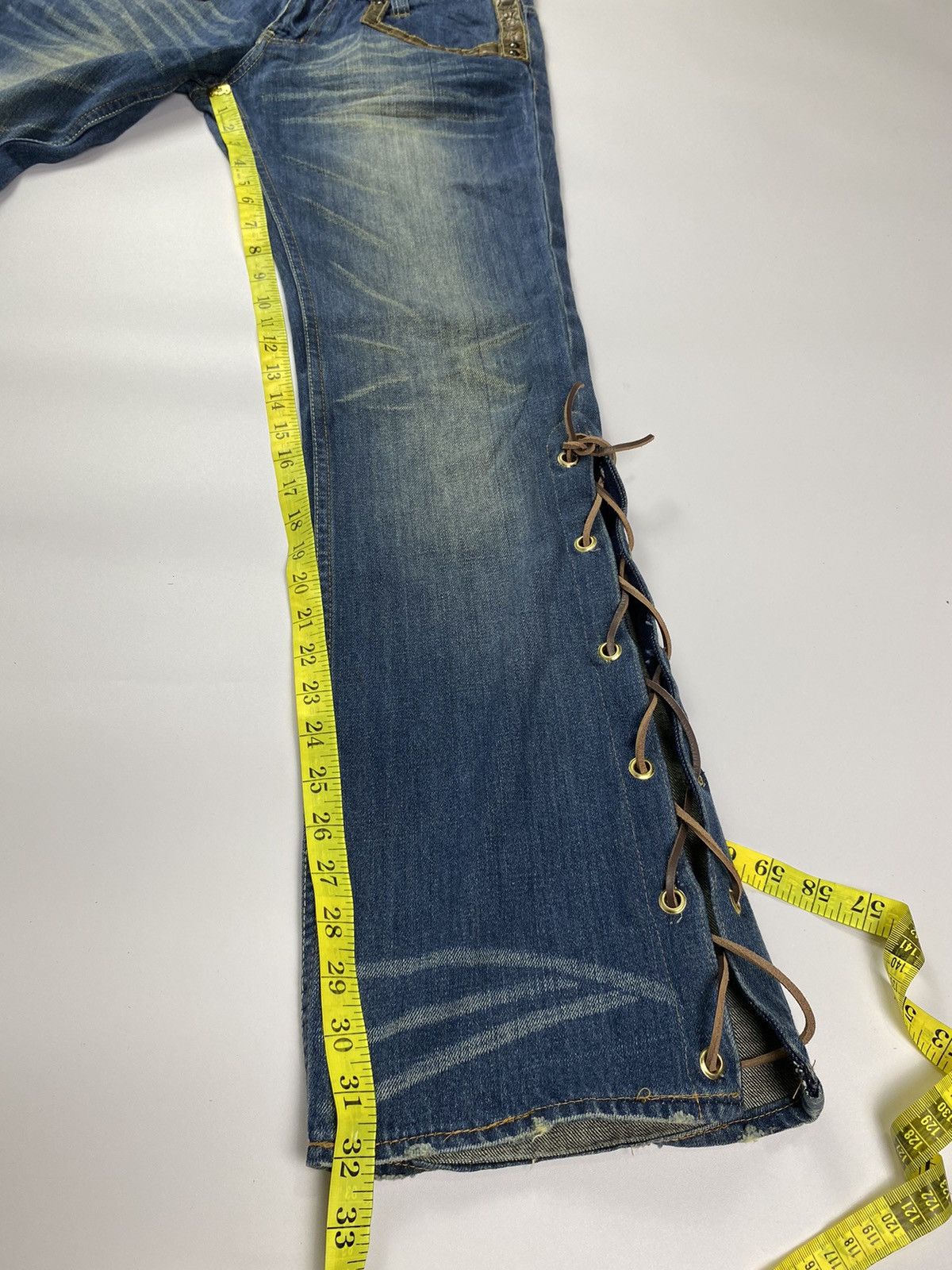 GOSTAR DE FUGA Lace up flare jeans rootthree ifsixwasnine lgb style Size US 30 / EU 46 - 13 Thumbnail