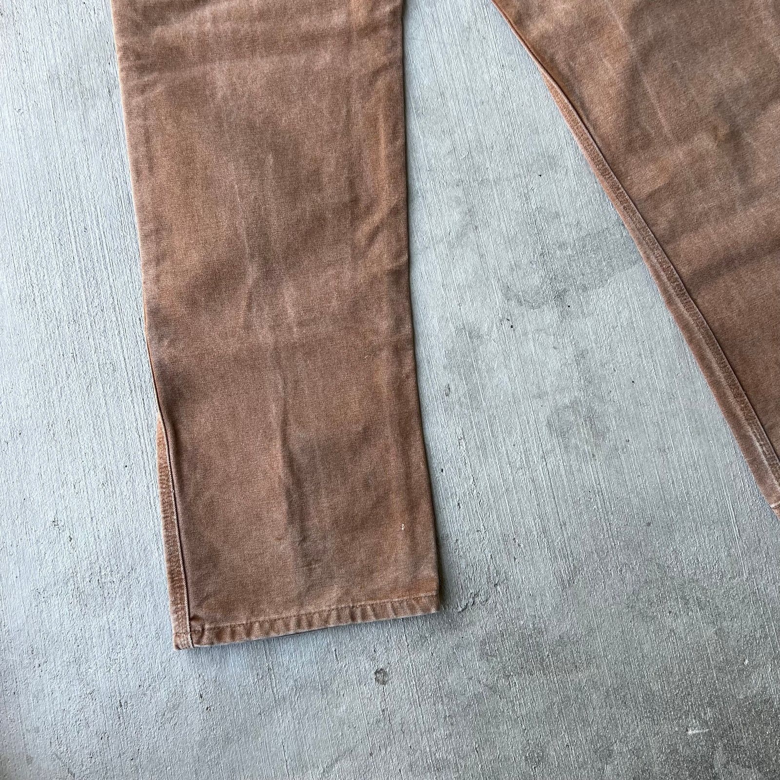 Carhartt × Vintage Carhartt brown WOMENS double knee work wear carpenter pants Size US 28 / EU 44 - 4 Thumbnail