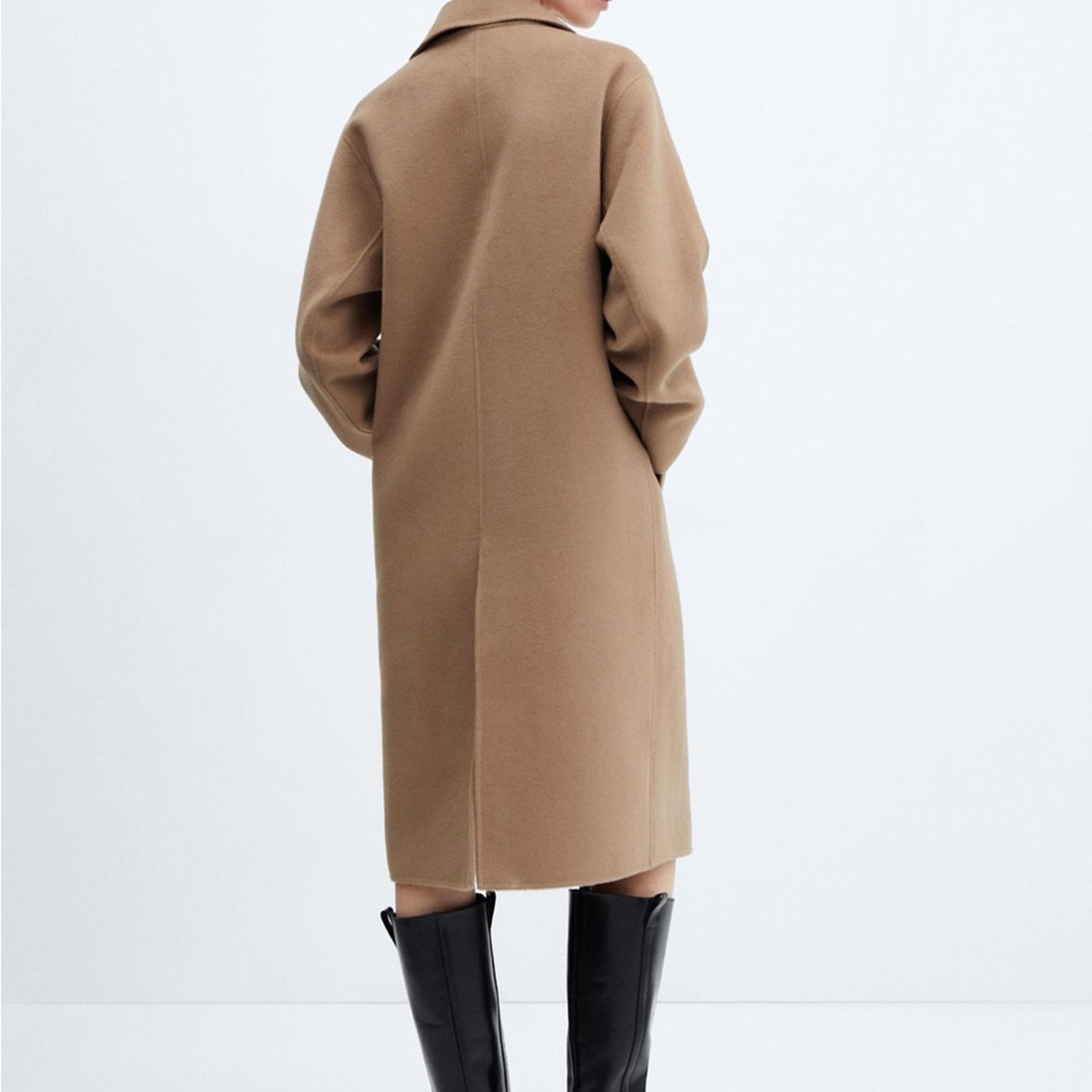 Mango MNG Women's Double-Breasted Oversized Wool Coat size XL Size XL / US 12-14 / IT 48-50 - 6 Thumbnail