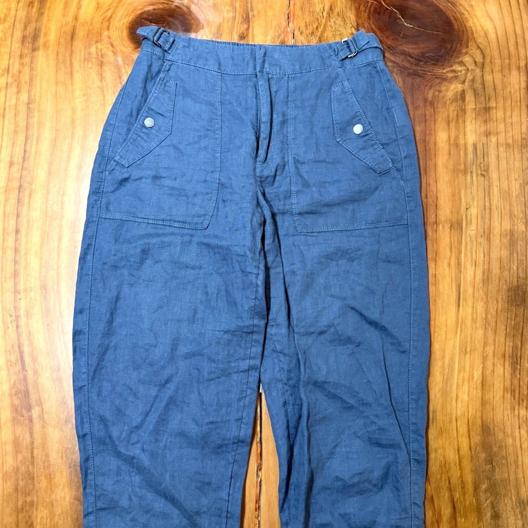 Athleta VINTAGE Athleta Women's Voyager Linen pants 6 Casual Beach 586941 V3-27 Size 29" - 3 Thumbnail