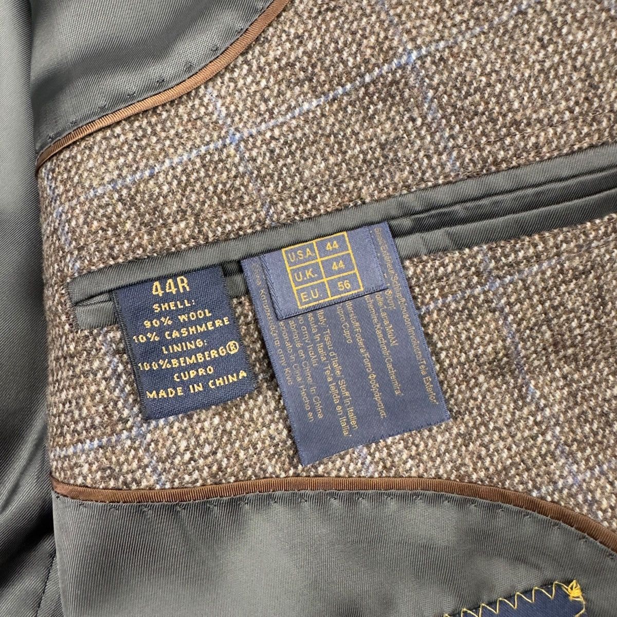 Brooks Brothers Brooks Brothers Madison Cashmere Wool Herringbone Sport Coat Size 44R - 7 Thumbnail