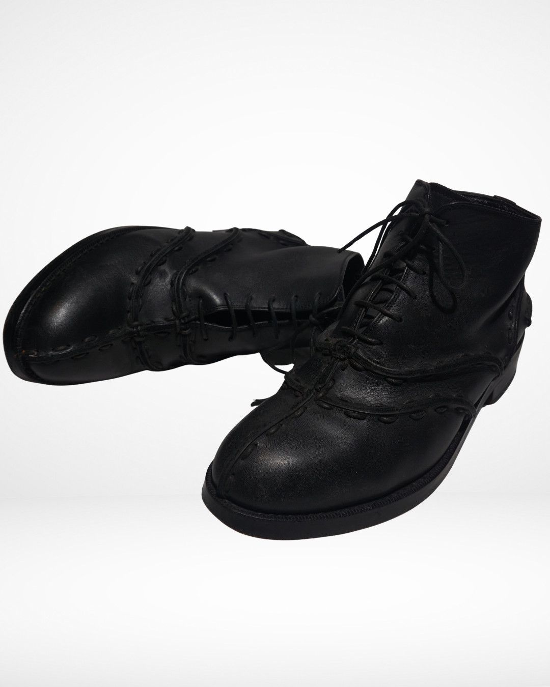 Jean Paul Gaultier JPG Homme FW04 Remade Patchwork Pirate Boots Size US 7.5 / EU 40-41 - 10 Thumbnail