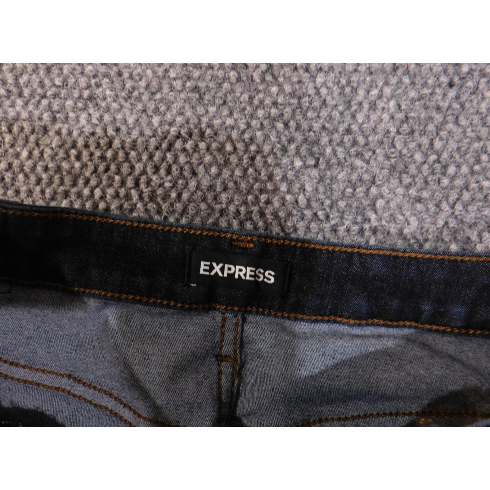 Express VINTAGE Express Jeans Mens 31x34 Black Slim Fit Stretch Denim Pants Dark Wash Classic Size US 31 - 3 Thumbnail