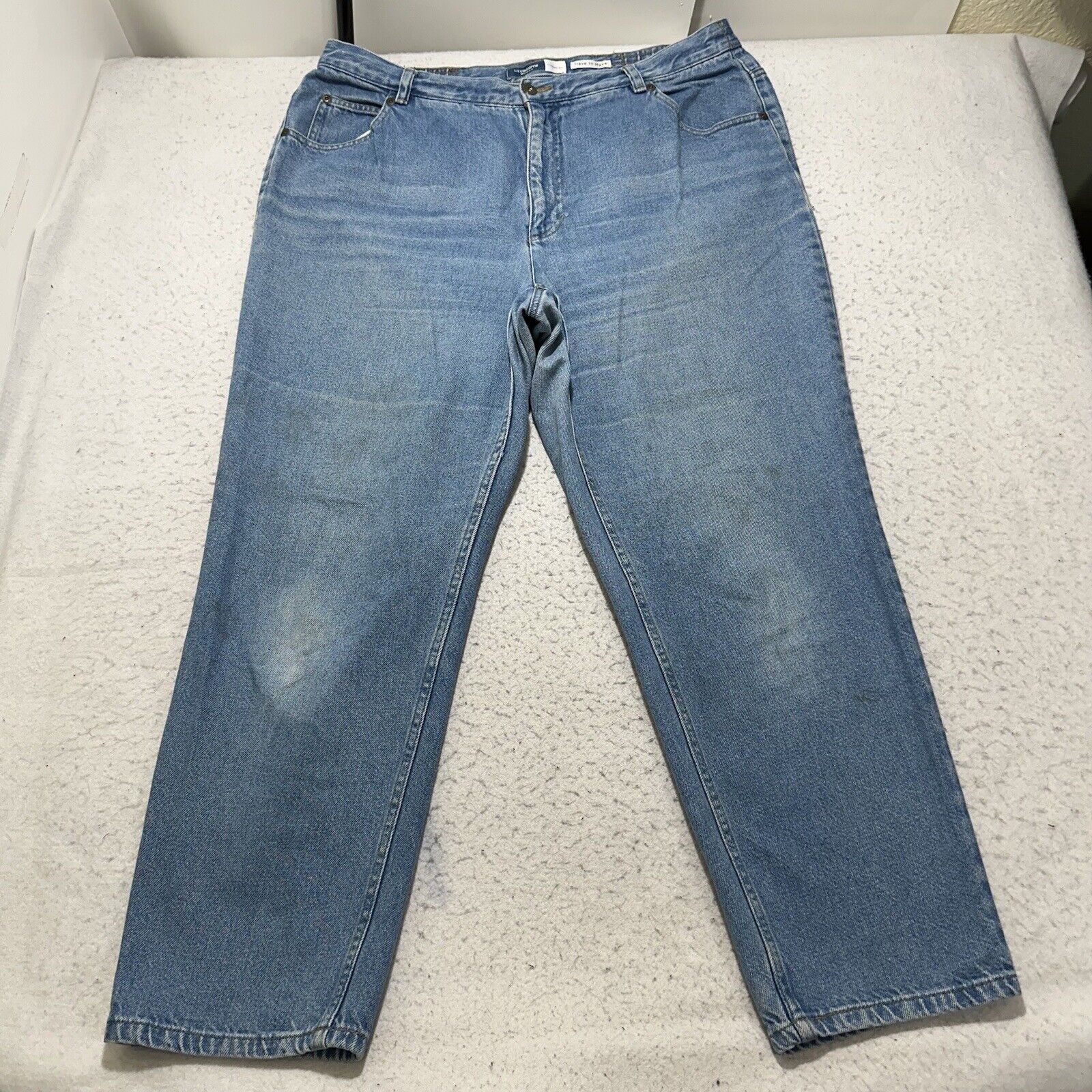 Liz Claiborne Liz Claiborne 18W Classic Fit Straight Leg Jeans Distressed Size 38" / US 16 / IT 52 - 1 Thumbnail