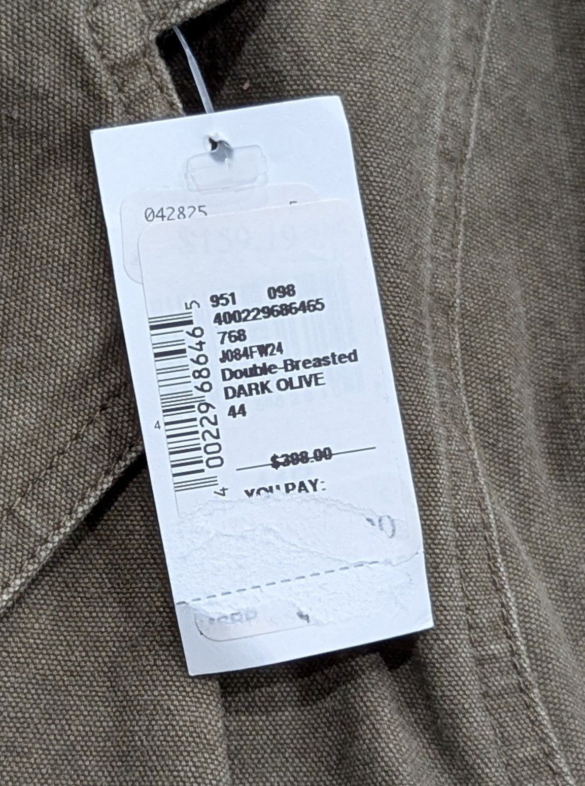Noah NOAH Double Breasted Cotton Jacket Dark Olive Green 44 Size US L / EU 52-54 / 3 - 7 Thumbnail