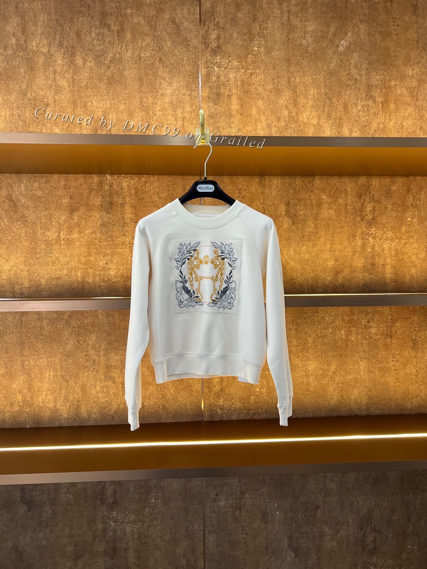 Hermes Hermes Embroidered Sweatshirt Size XXS / US 00 / IT 34 - 1 Thumbnail