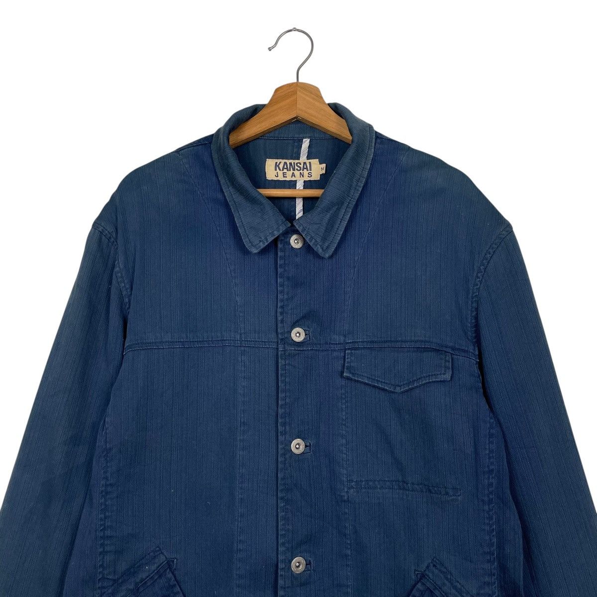 Kansai Yamamoto Kansai Yamamoto Blue Cotton Jacket Size US M / EU 48-50 / 2 - 2 Thumbnail