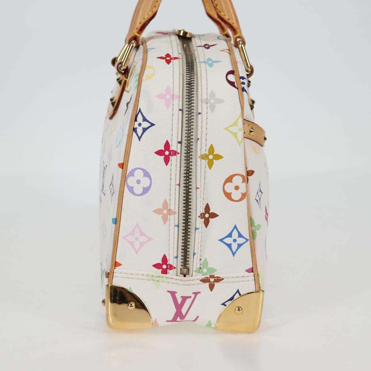 Louis Vuitton LOUIS VUITTON Monogram Multicolor Trouville Hand Bag White Size ONE SIZE - 4 Thumbnail