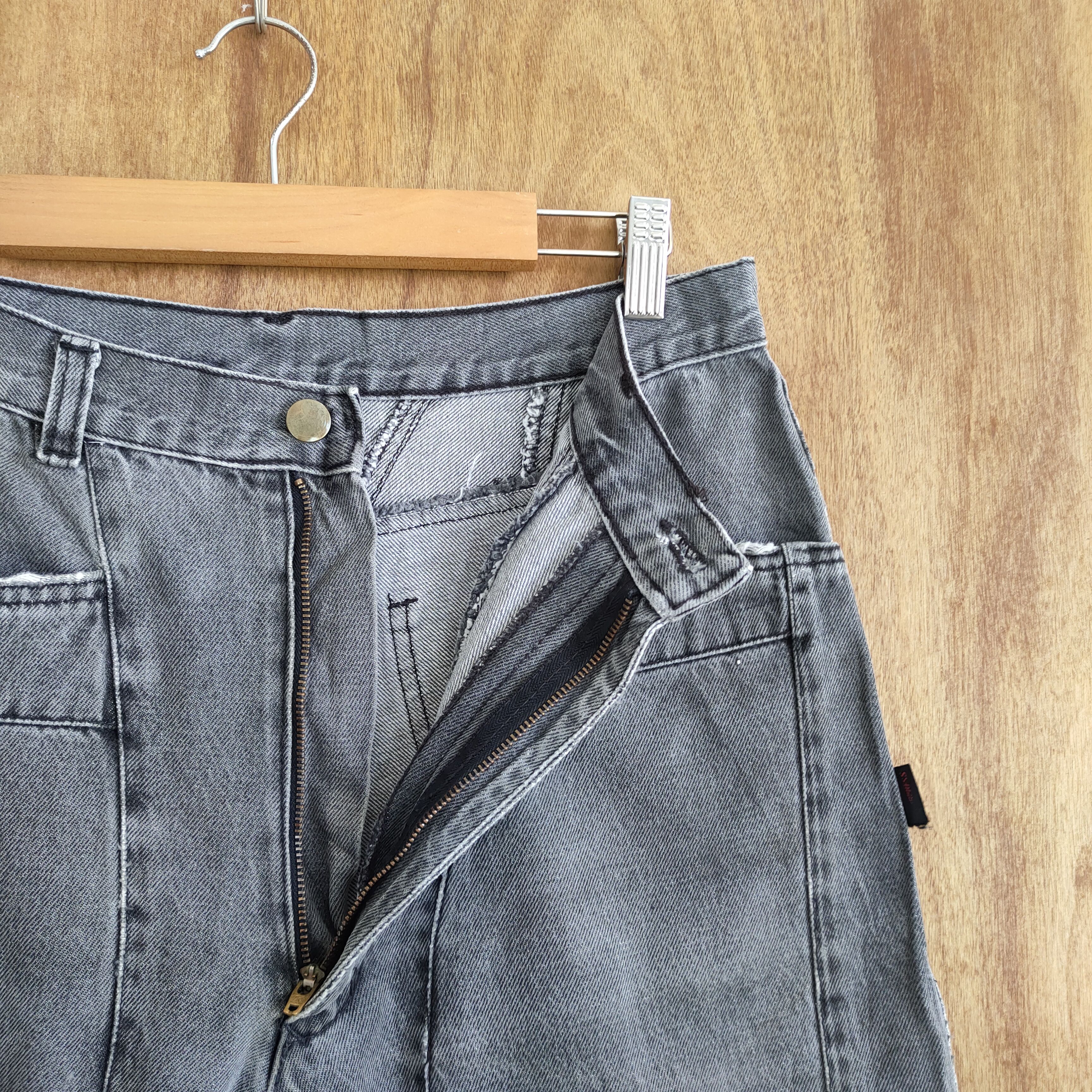 Japanese Brand VINTAGE JAPANESE DOUBLE KNEE RIPPED JEANS DENIM PANTS Size US 29 - 10 Thumbnail
