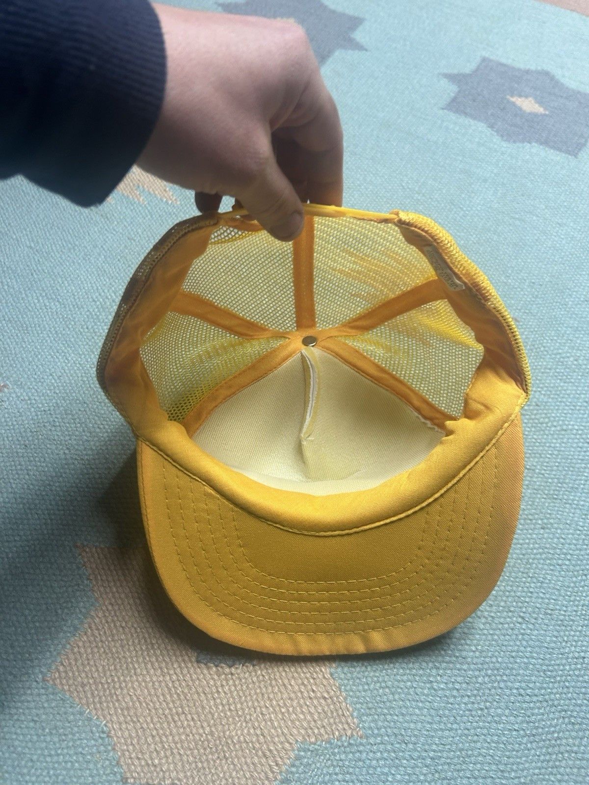 Vintage Vintage trucker hat Litchfield Hills fence co yellow white Size ONE SIZE - 5 Thumbnail