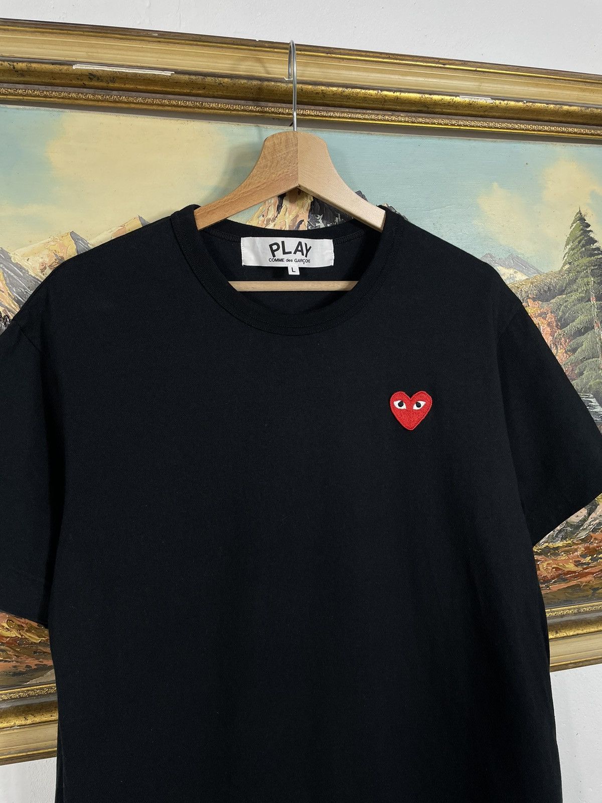 Comme des Garcons × Comme des Garcons PLAY × Japanese Brand Comme Des Garcones PLAY Heart Black T-shirt Tee Japanese CDG Size US M / EU 48-50 / 2 - 4 Thumbnail