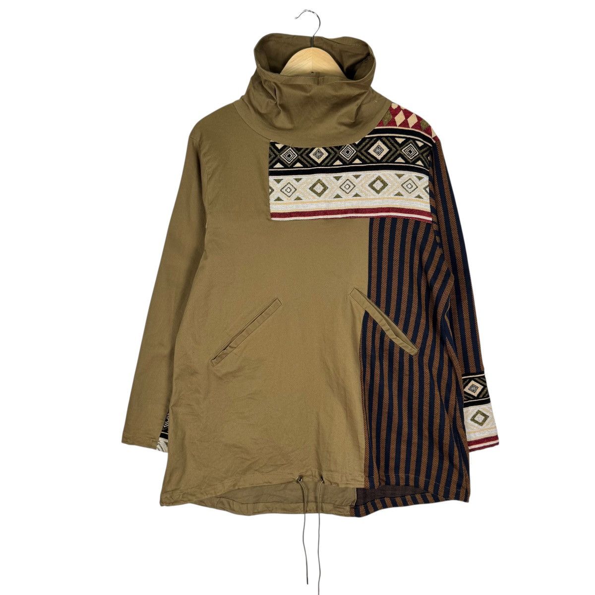 Japanese Brand ☀️ANIMA PATHCHWORK TURTLENECK JUMPER LIKE KAPITAL Size US M / EU 48-50 / 2 - 2 Thumbnail