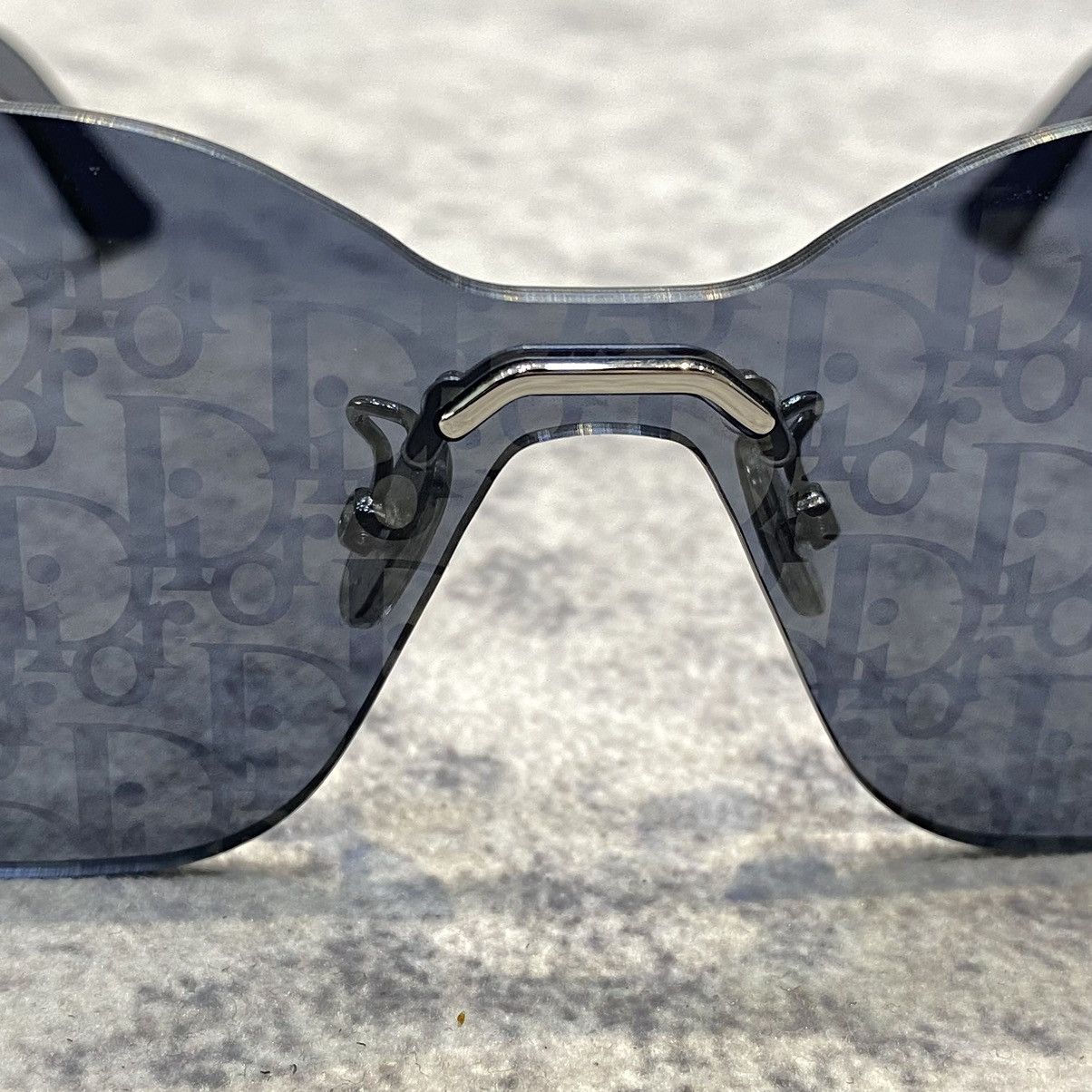 Dior DIOR Club M6U Rectangular Sunglasses Oblique Pattern BLUE Size ONE SIZE - 2 Thumbnail