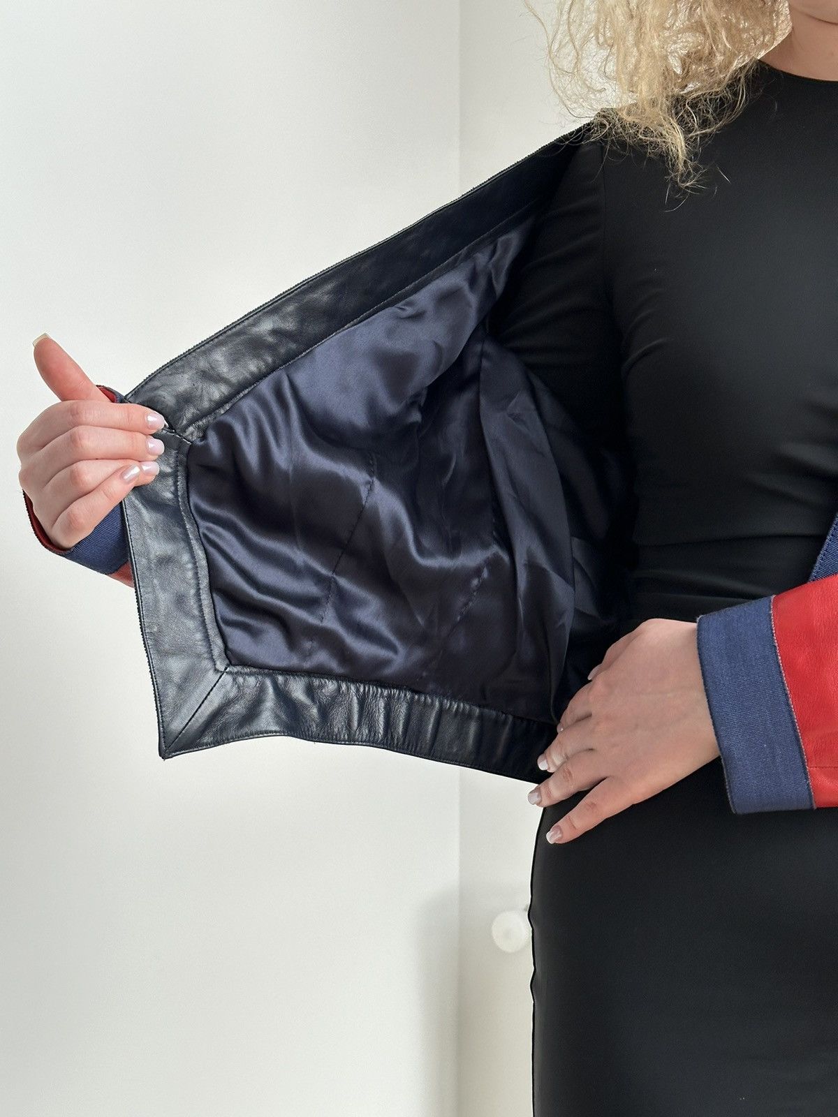 Saint Laurent Paris Yves Saint Laurent Leather Blazer 80’s Red/Blue Size M / US 6-8 / IT 42-44 - 7 Thumbnail