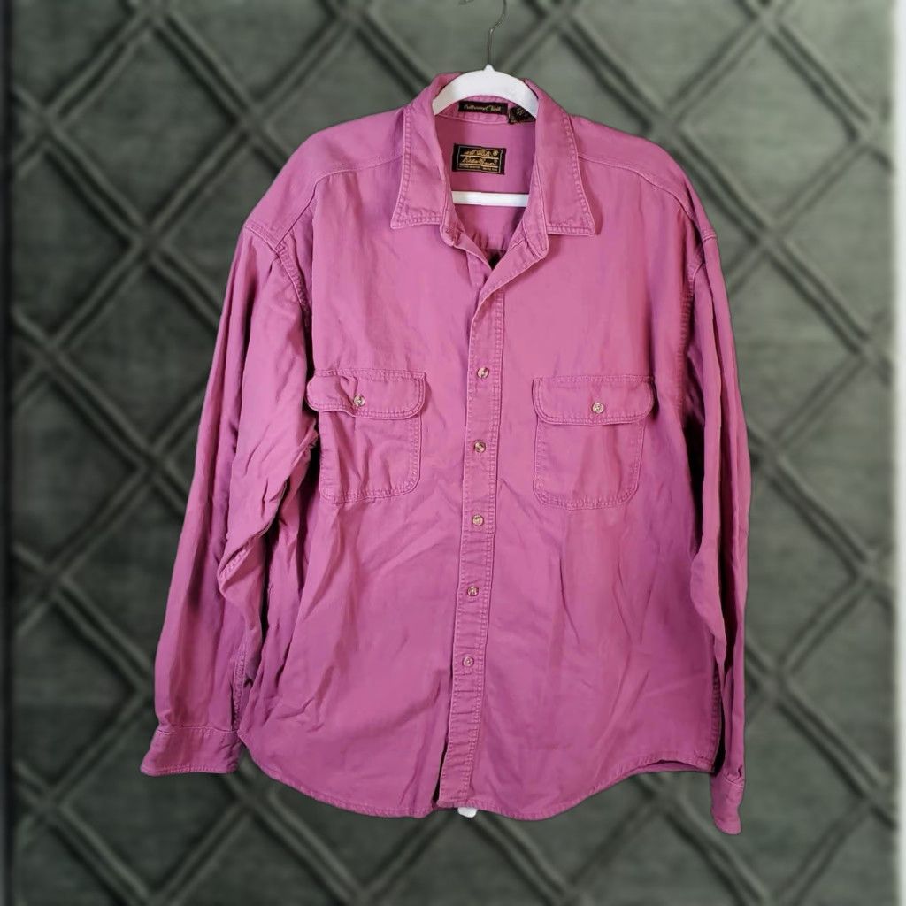 Eddie Bauer VINTAGE Eddie Bauer Men Shirt Outbound Twill 2XL Long Sleeve Button-Up Cotton USA Collared Pocketed Outdoor Workwear Mens Size US XXL / EU 58 / 5 - 1 Thumbnail