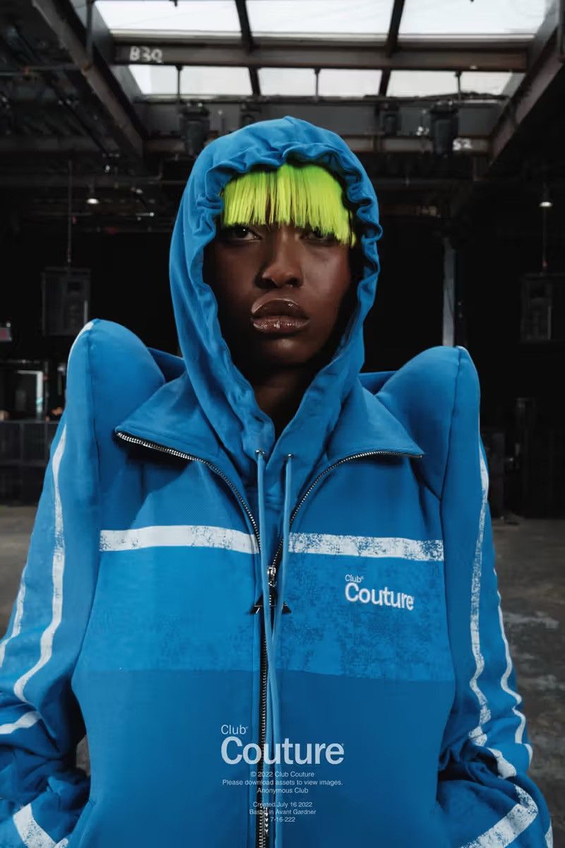 Anonymous Club Collection 01 “Club Couture” Shoulder Pad Blue Jacket BNWT Size US M / EU 48-50 / 2 - 2 Thumbnail