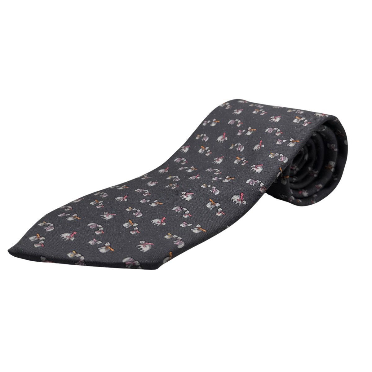 Salvatore Ferragamo Salvatore Ferragamo Silk Tie, Gray, Made in Italy Size ONE SIZE - 1 Thumbnail