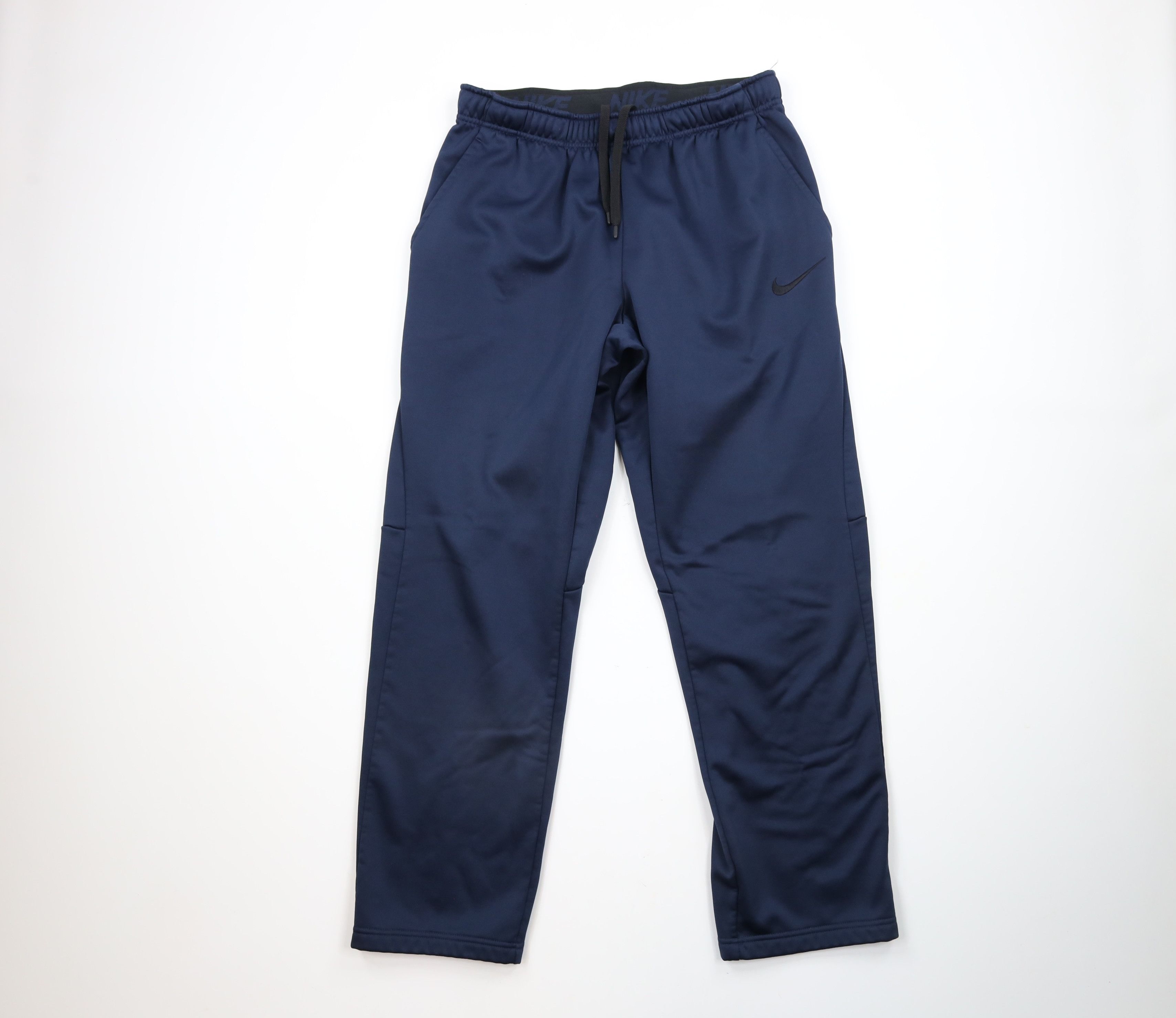 Nike × Vintage Vintage Nike Mini Swoosh Fleece Lined Wide Leg Sweatpants Size US 36 / EU 52 - 1 Thumbnail