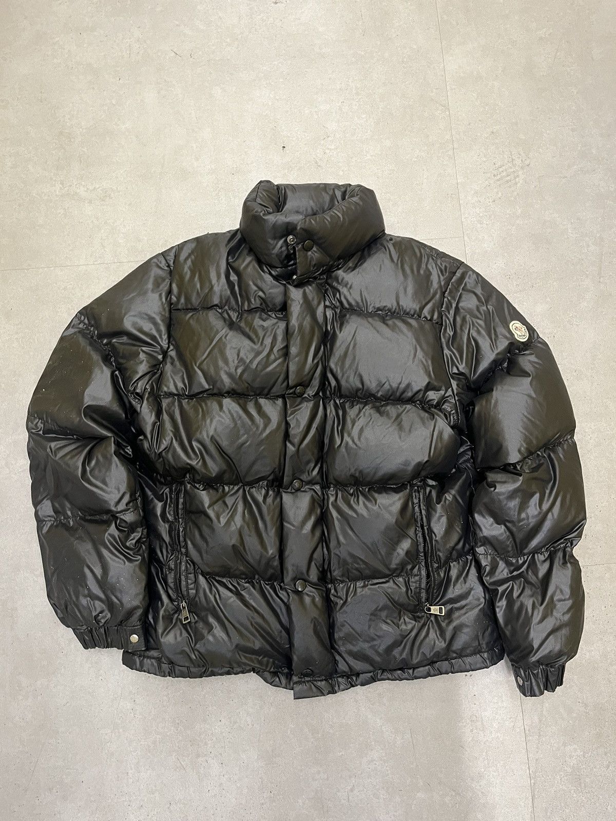 image of Moncler Black Down Puffer Jacket, Men's (Size Small)