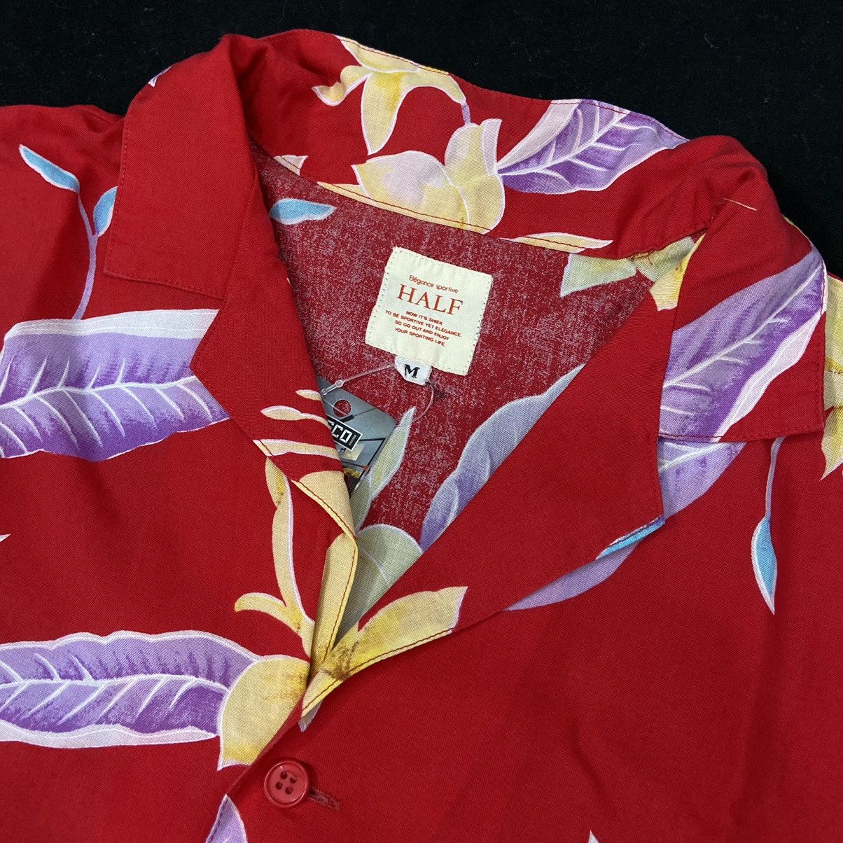 Japanese Brand × Sun Surf Half Open Collar Shirt Pattern Leaf Short Sleeve Red ⁣ Size US M / EU 48-50 / 2 - 3 Thumbnail