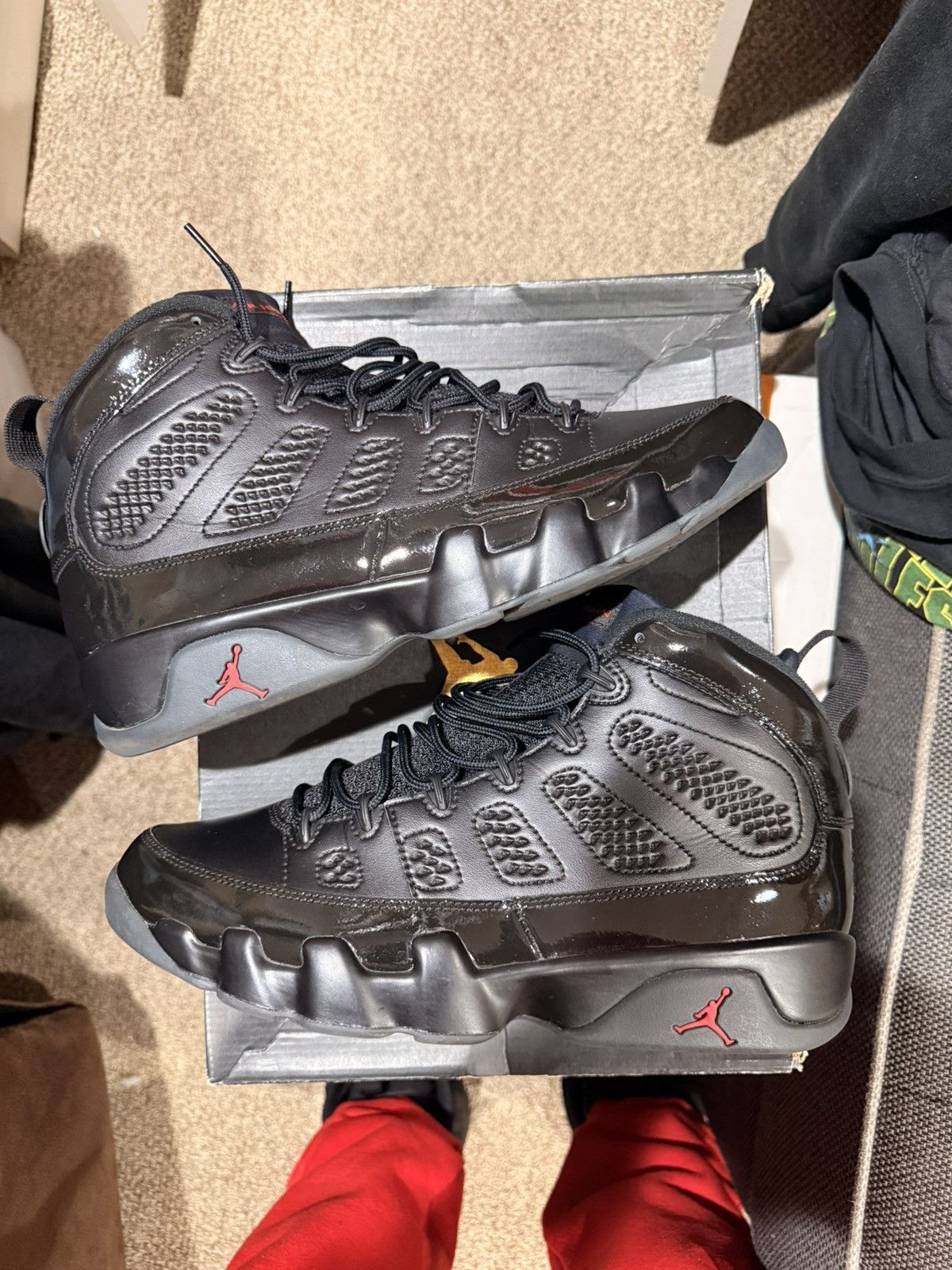 Nike Air Jordan 9 Retro Bred Patent Size US 11 / EU 44 - 2 Thumbnail