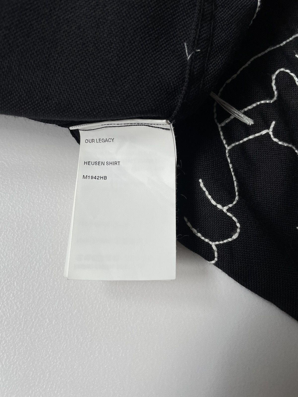 Our Legacy Black Wool Embroidered ‘Heusen’ Shirt Size US M / EU 48-50 / 2 - 10 Thumbnail