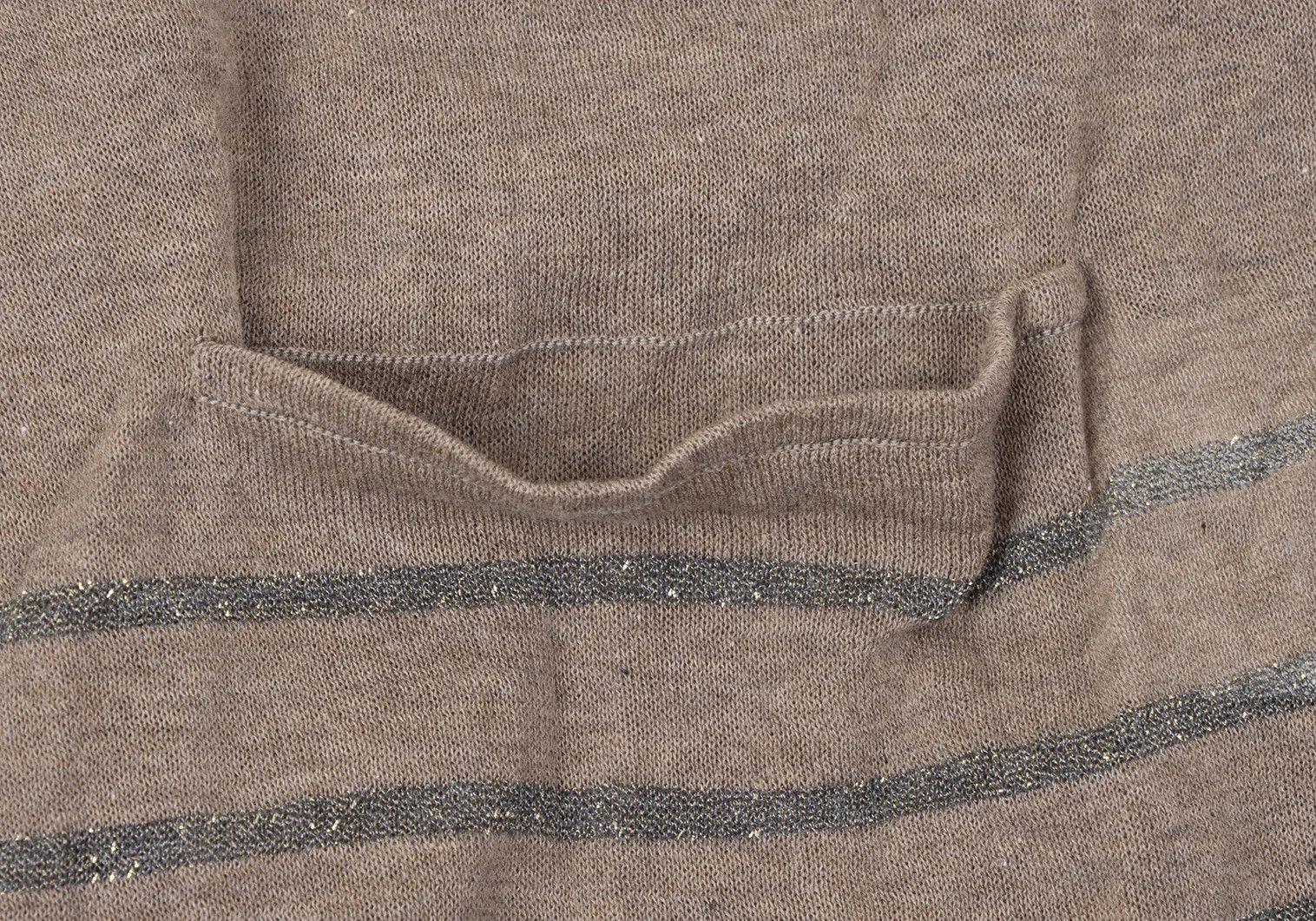 Kolor Glitter Striped Buttonless Knit Cardigan in Mocha Size US S / EU 44-46 / 1 - 7 Thumbnail