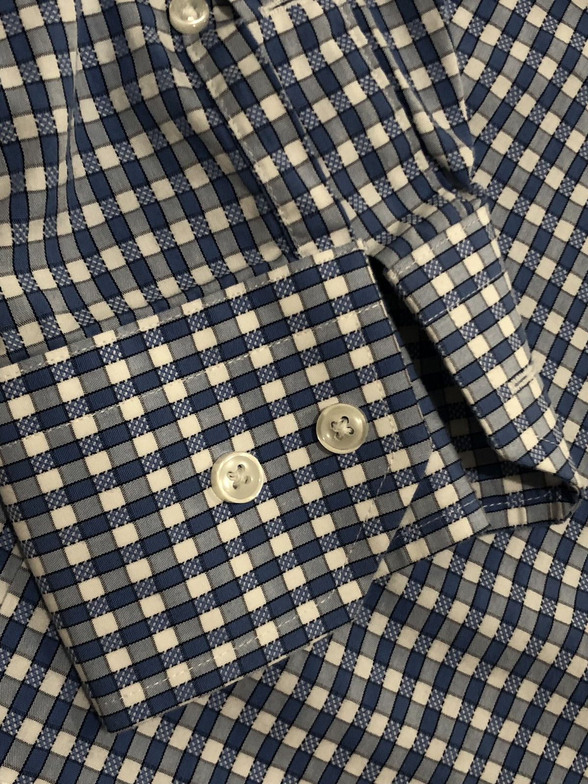 Neiman Marcus Neiman Marcus 80s 2-Ply Gingham Button Down Size US XL / EU 56 / 4 - 4 Thumbnail