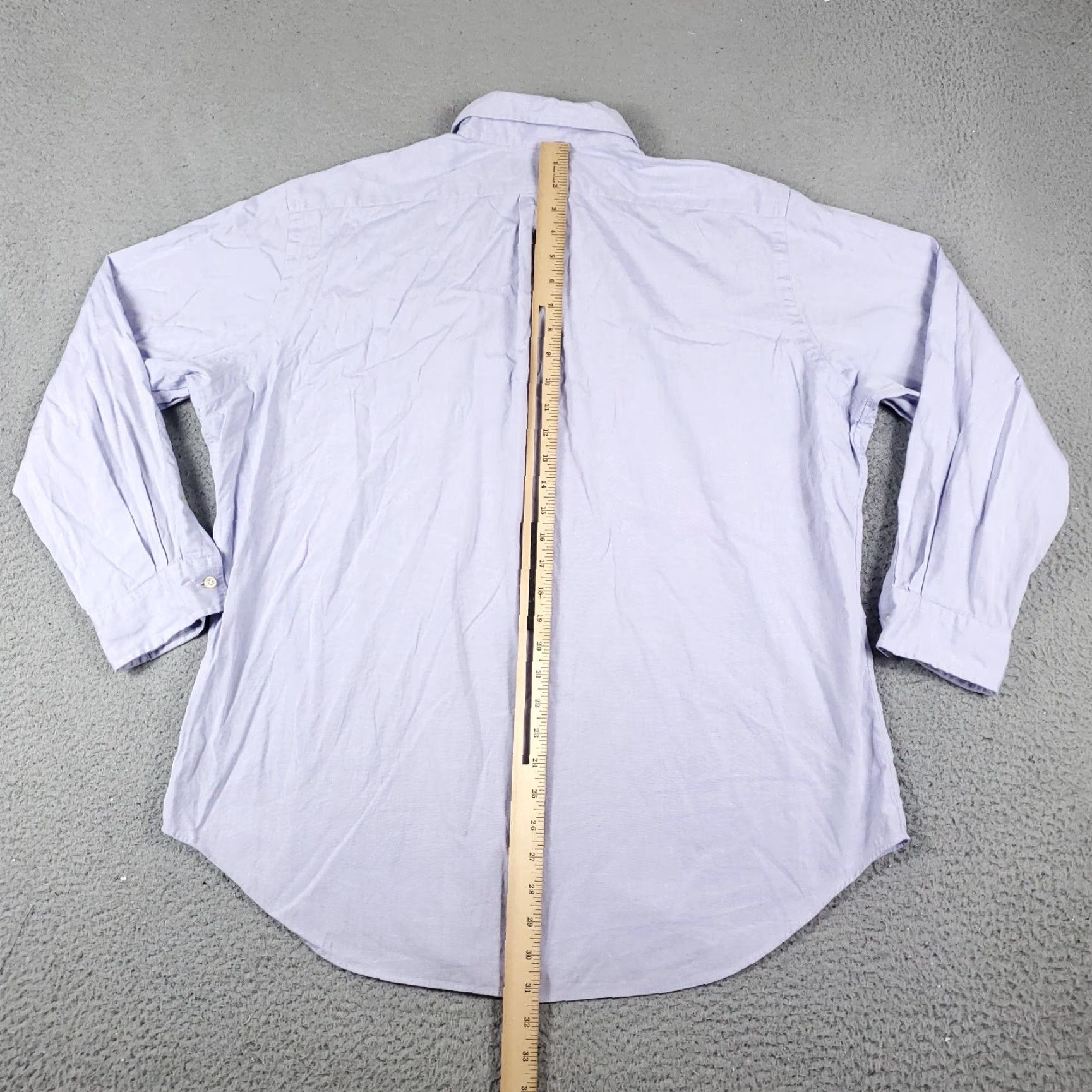 Ralph Lauren Ralph Lauren Dress Shirt Mens 16.5 Purple Long Sleeve Button-Down Regular Fit Size 42R - 5 Thumbnail