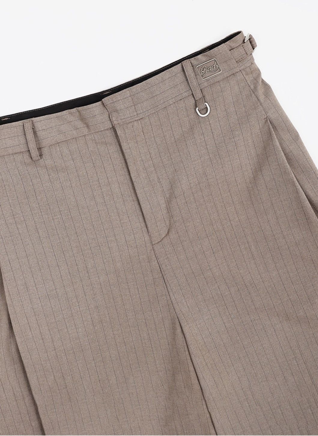 Japanese Brand BADBLOOD 101 Curved Slacks - Brown/Striped Size US 32 / EU 48 - 3 Thumbnail