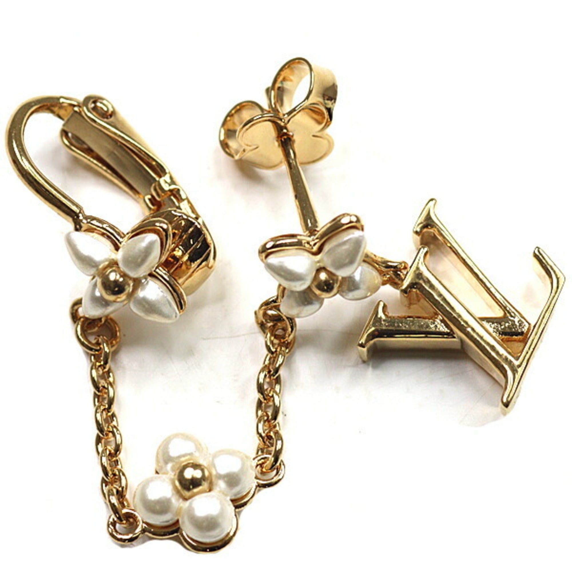 Louis Vuitton Louis Vuitton LV Floragram Ear Cuff, Single Earring, Faux Pearl, M01026 Size ONE SIZE - 1 Thumbnail