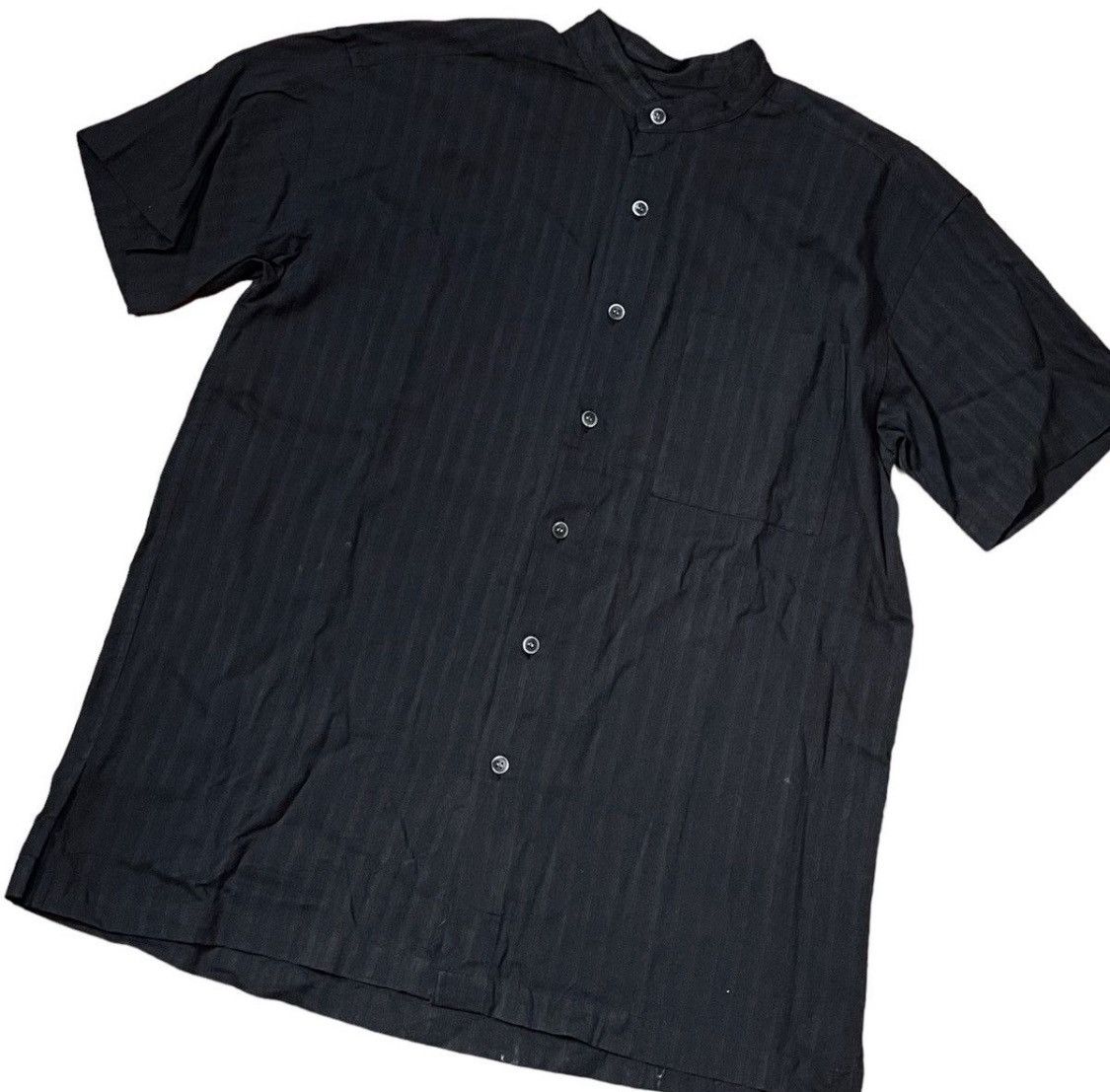 Issey Miyake Vintage issey miyake im product collarless striped shirt Size US M / EU 48-50 / 2 - 2 Thumbnail
