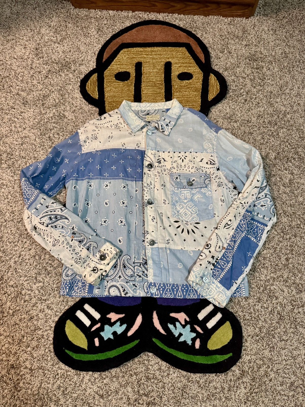Kapital Kapital Bandana Patchwork Shirt Blue Size US XXL / EU 58 / 5 - 1 Thumbnail