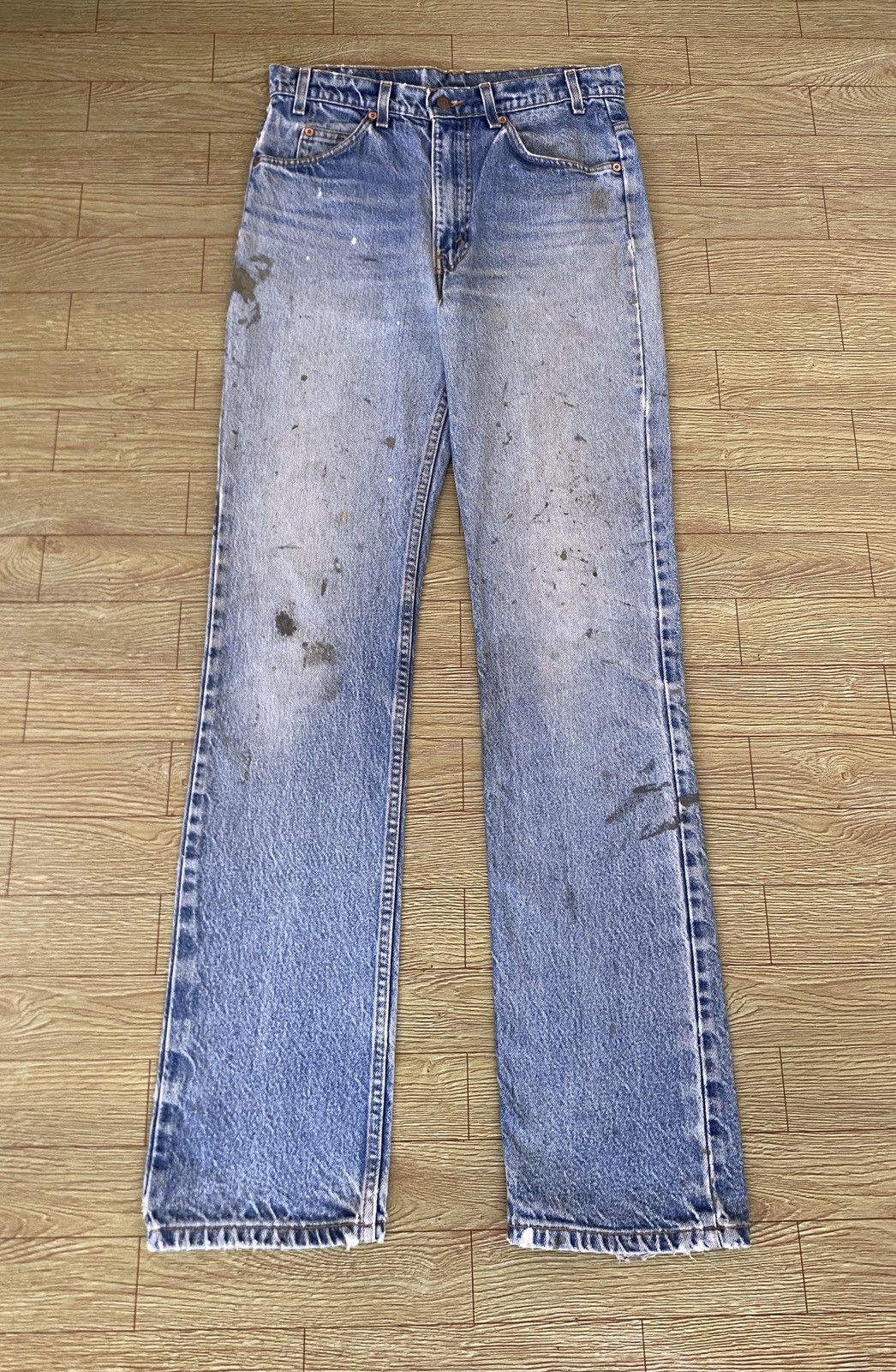Levi's Vintage Levis Lot 517 Bootcut USA Distressed Jeans 1990s Size US 33 - 1 Thumbnail