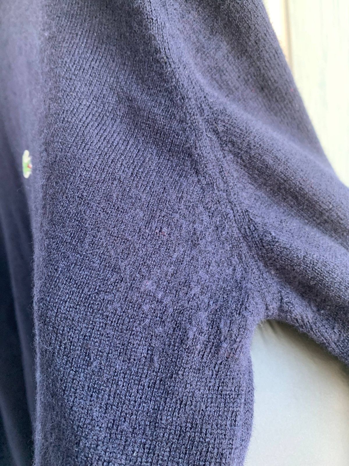 Lacoste Vintage Lacoste Men Navy Wool Knit Classic Sweater Size US M / EU 48-50 / 2 - 14 Thumbnail