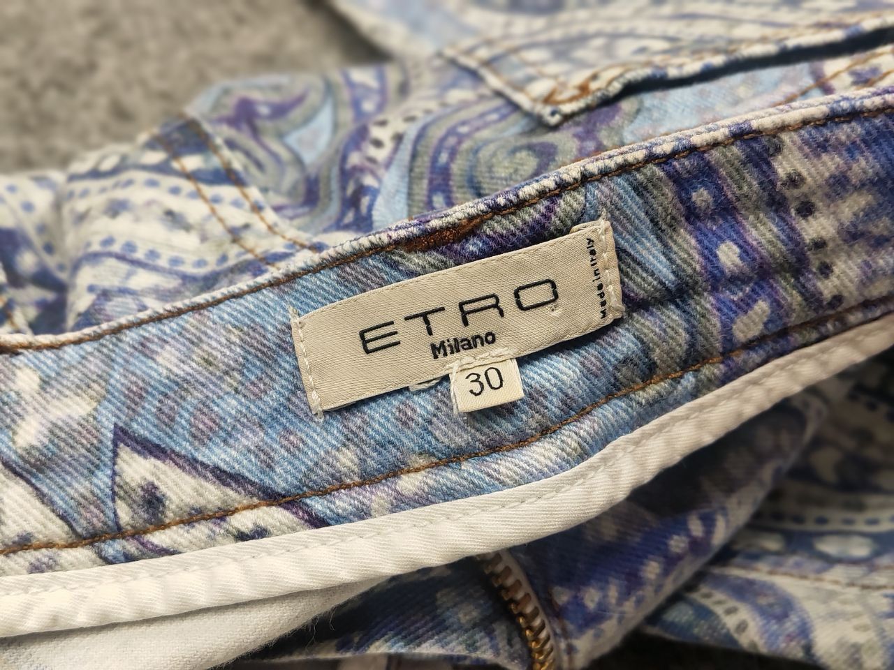 Etro Etro Milano Design Art Pattern Paisley Slim Fit Denim Jeans Size 30" / US 8 / IT 44 - 15 Thumbnail