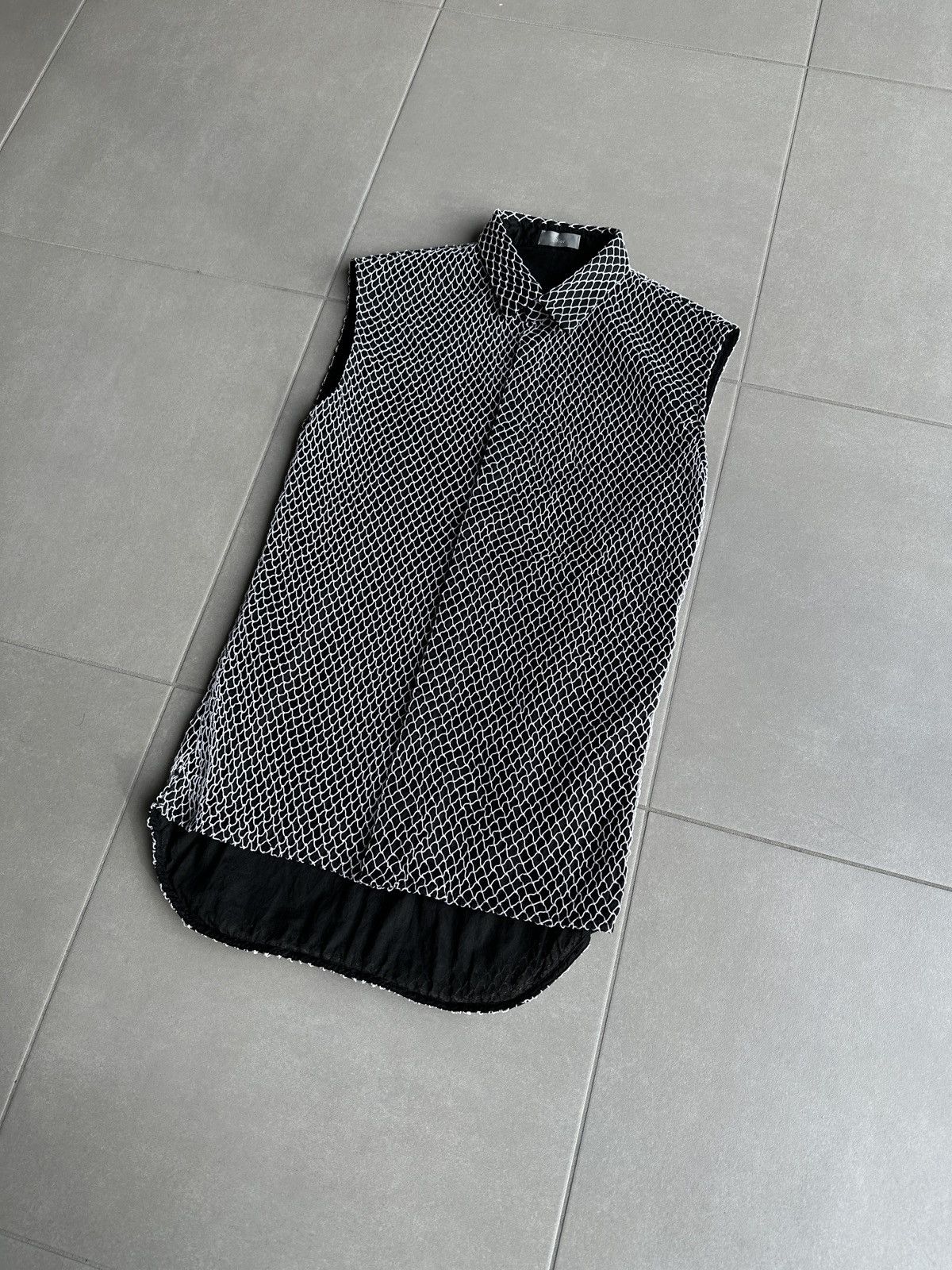 Dior × Hedi Slimane Dior Homme SS04 "Strip" mesh net button up Size US M / EU 48-50 / 2 - 6 Thumbnail